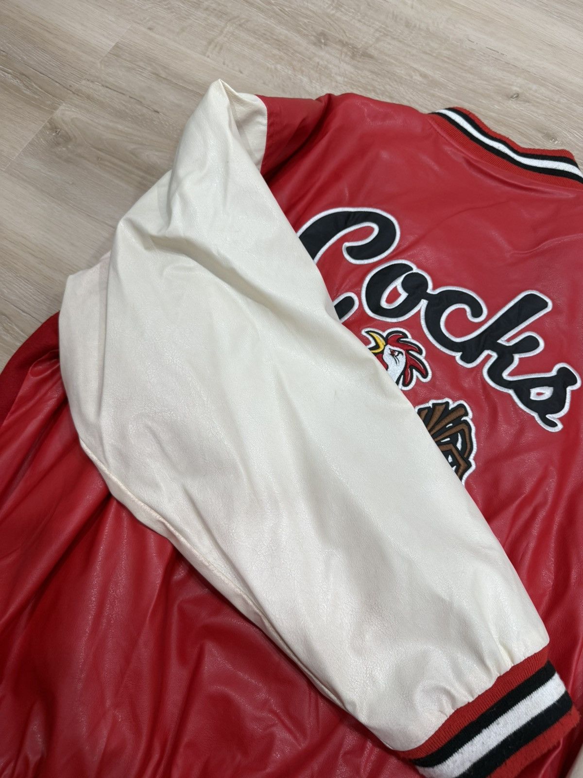 Vintage Vintage Cocks Funny Varsity Jacket Size US XL / EU 56 / 4 - 5 Thumbnail