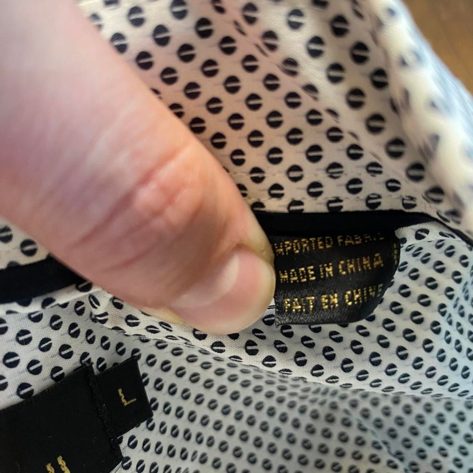 BUGATCHI Bugatchi Uomo - Black, white and silver pattern Dress Shirt Size US L / EU 52-54 / 3 - 5 Thumbnail