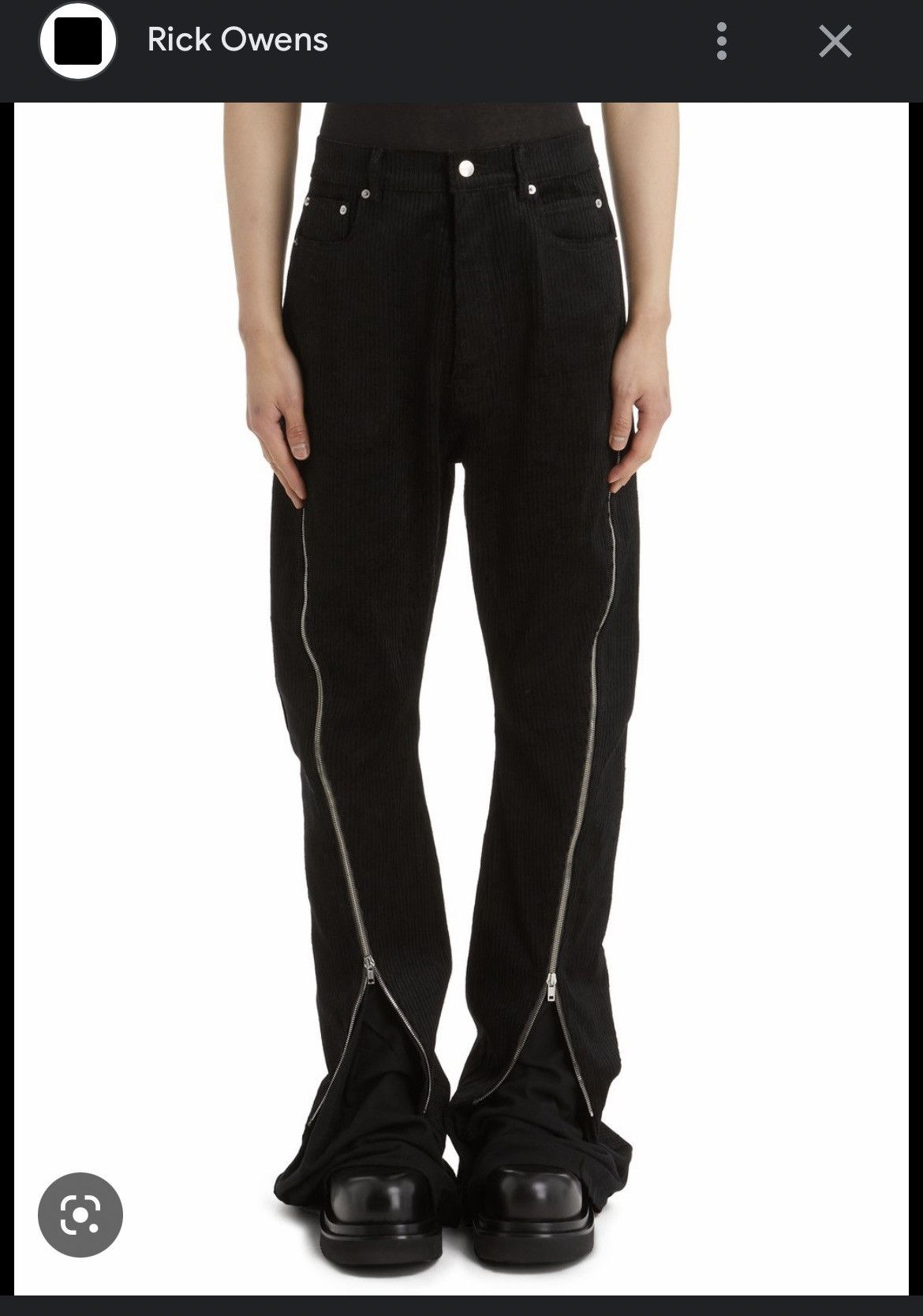 Rick Owens NWT Rick Owens FW22 “Strobe” Bolan Banana Cut Corduroy Size US 30 / EU 46 - 16 Thumbnail