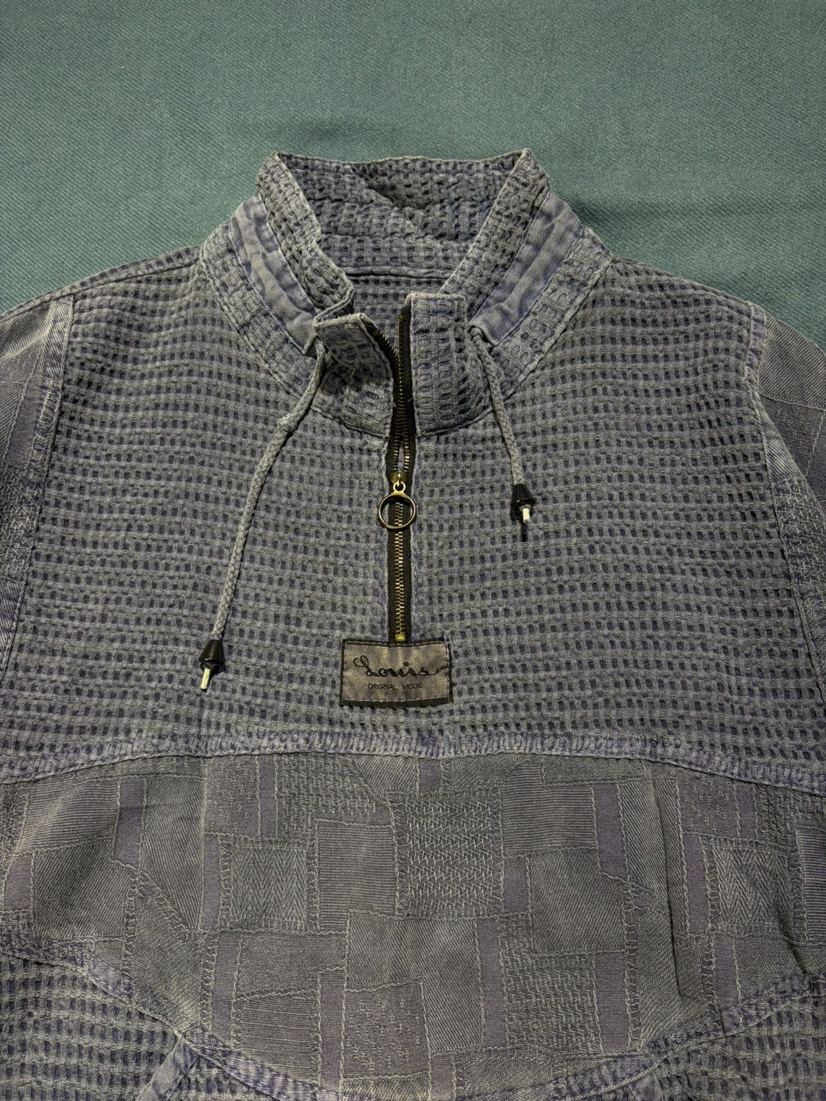Vintage Vtg drawstring high collared anorak sutro patchwork jackets Size US L / EU 52-54 / 3 - 6 Thumbnail