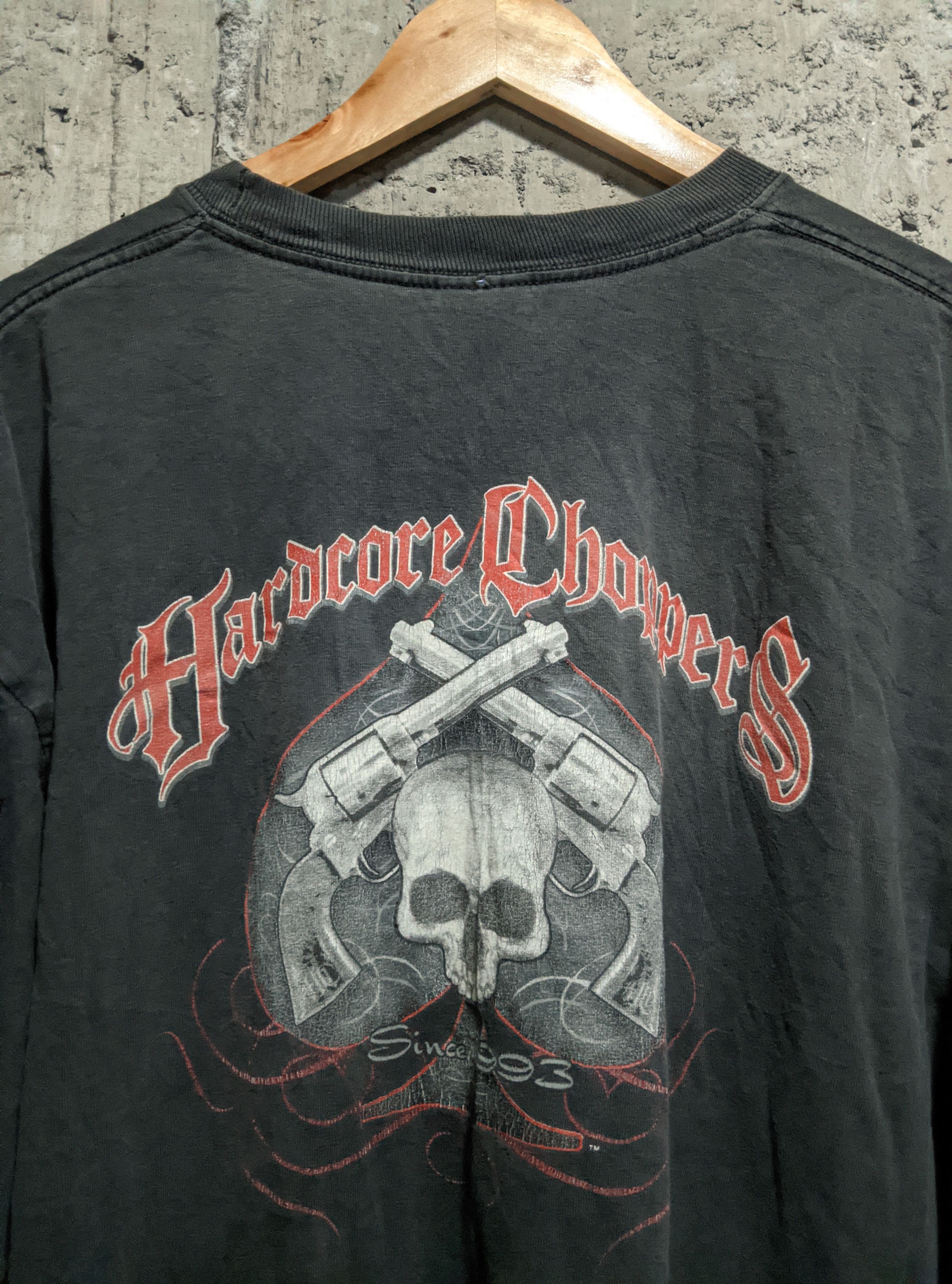 Vintage Vintage 90s hardcore choppers skull westcoast motorcicles t Size US XL / EU 56 / 4 - 4 Thumbnail