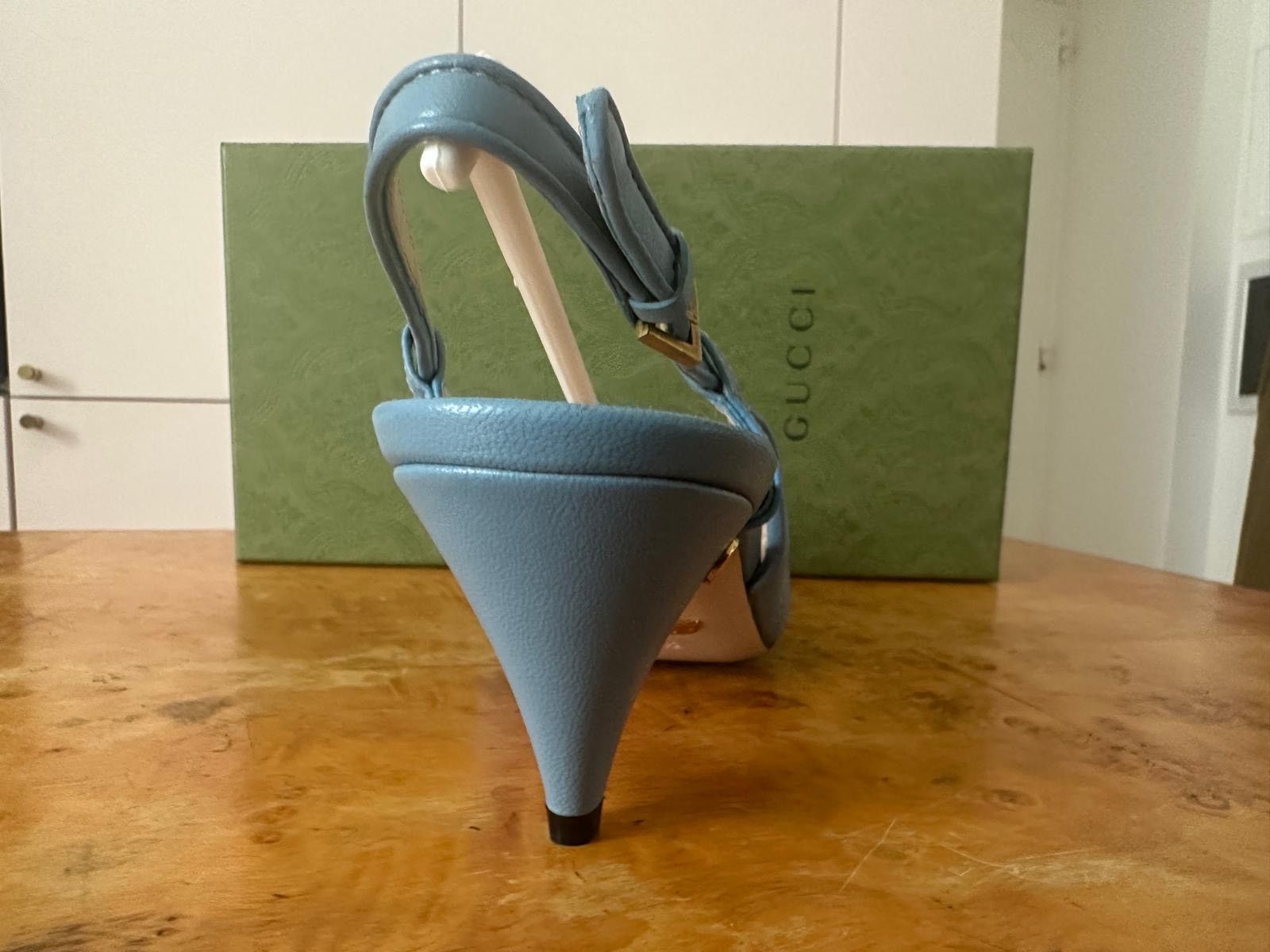 Gucci Gucci matelasse Leather slingback. Full set AW 2022 Size US 7.5 / IT 37.5 - 8 Thumbnail