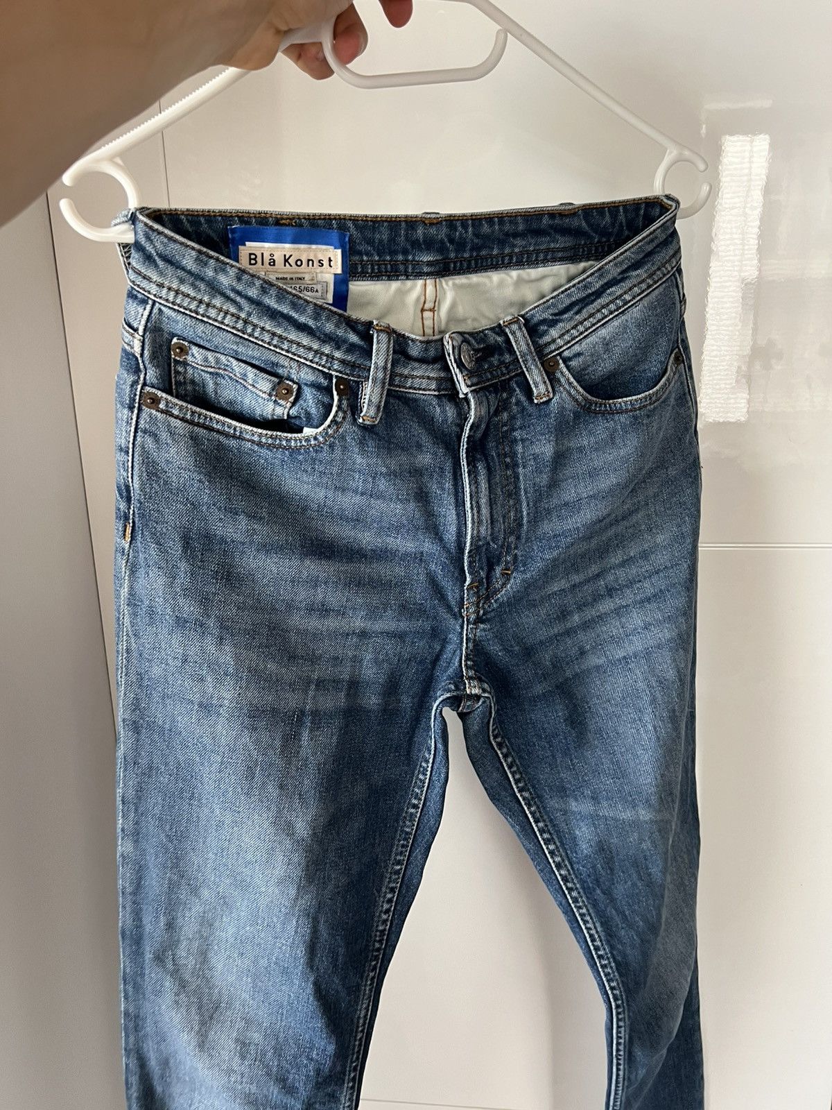 Acne Studios Acne Studios Bla Konst Made in Italy 26/32 Pink Knited Jeans Size 26" / US 2 / IT 38 - 2 Thumbnail