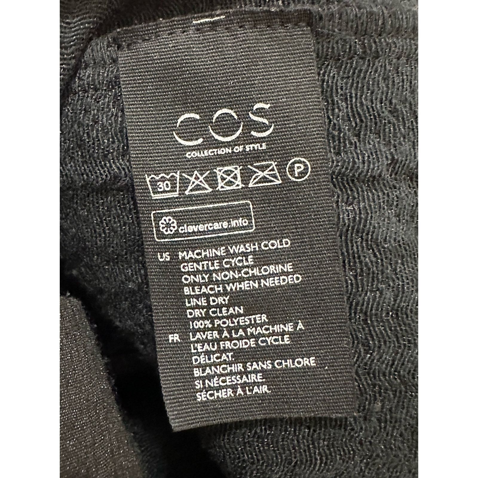 Cos COS black textured high waist mini skirt size 4 Size 27" / US 4 / IT 40 - 4 Thumbnail
