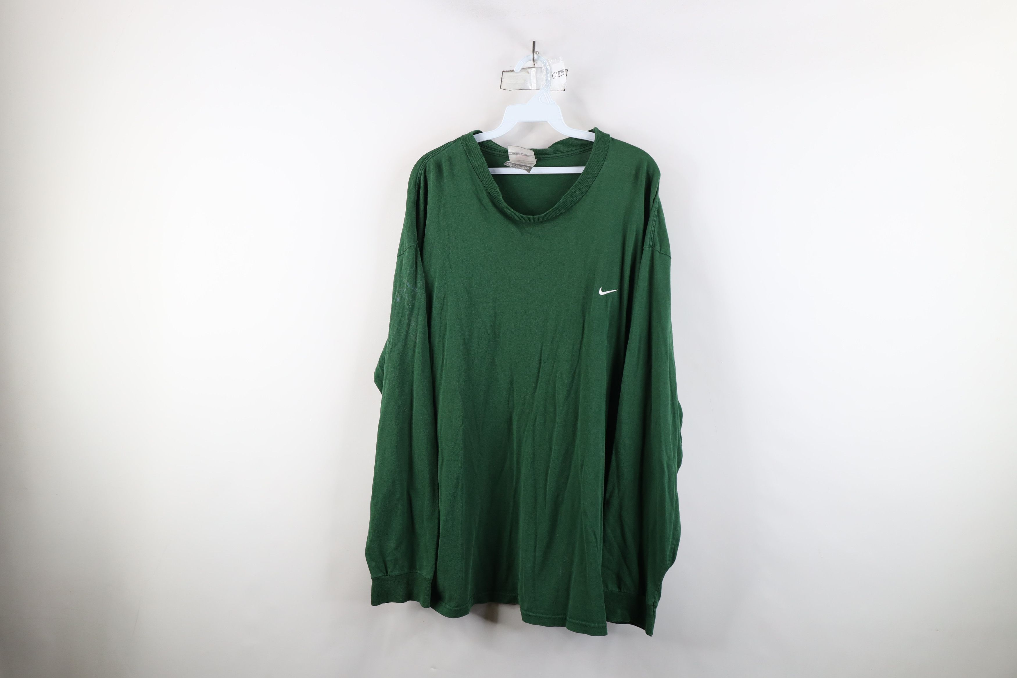 Nike × Vintage Vintage Nike Scott Mini Swoosh Long Sleeve T-Shirt Green Size US XL / EU 56 / 4 - 1 Thumbnail