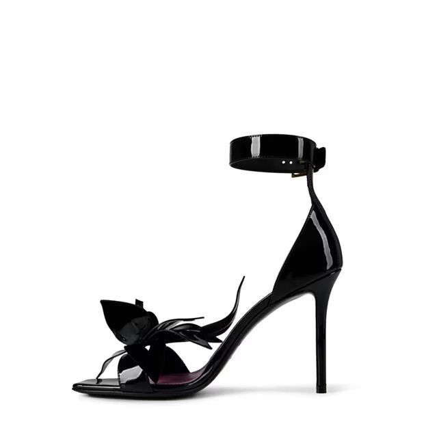 Balmain o1g2r1mq0924 Ruby Flower Heels in Noir Size US 9 / IT 39 - 4 Thumbnail