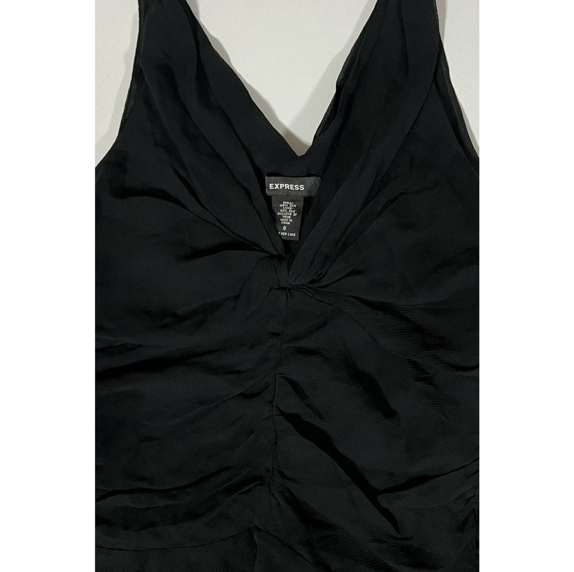 Express Express Black Rouched Peplum Tank Top Shirt Blouse Size 6 🖤 Size M / US 6-8 / IT 42-44 - 3 Thumbnail