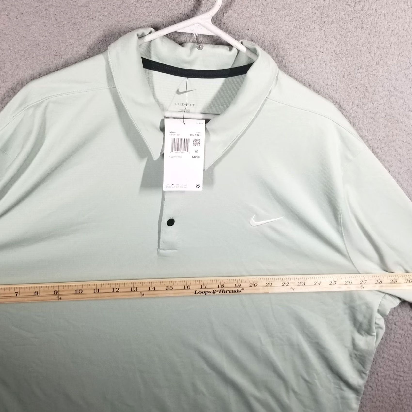 Nike Nike Polo Shirt Top Football Tennis 3XLT Mens Green Dri-Fit Logo Polo Shirt Nike Dry Golf Football Soccer Tennis Regular Short Sleeve Size US XXL / EU 58 / 5 - 5 Thumbnail