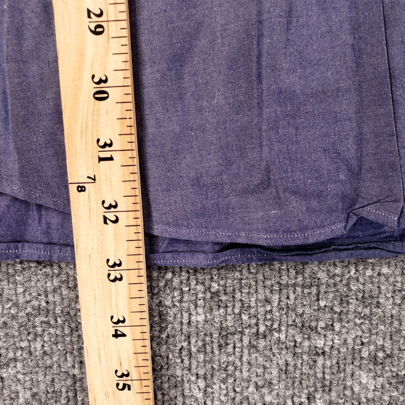 Tommy Hilfiger Tommy Hilfiger Dress Shirt Men 17 Button-Up Purple Regatta Classics Pocket Size 46R - 7 Thumbnail