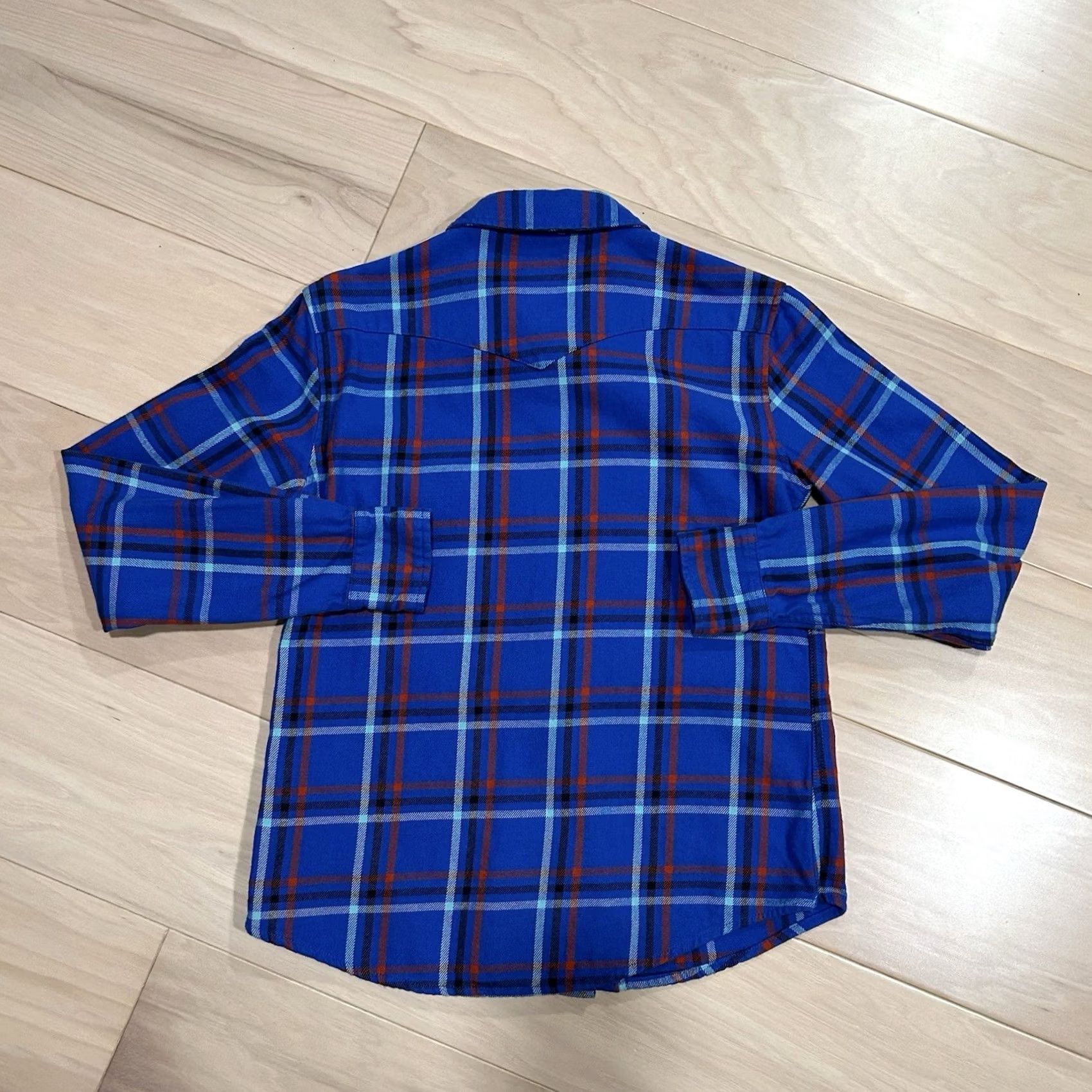 Topo Designs Topo Designs Mountain Button Up Plaid Shirt Long Sleeve Womens Medium Blue Cotton Knit Pocket Casual Workwear Outdoor Urban Fashion 90s? Size M / US 6-8 / IT 42-44 - 4 Thumbnail