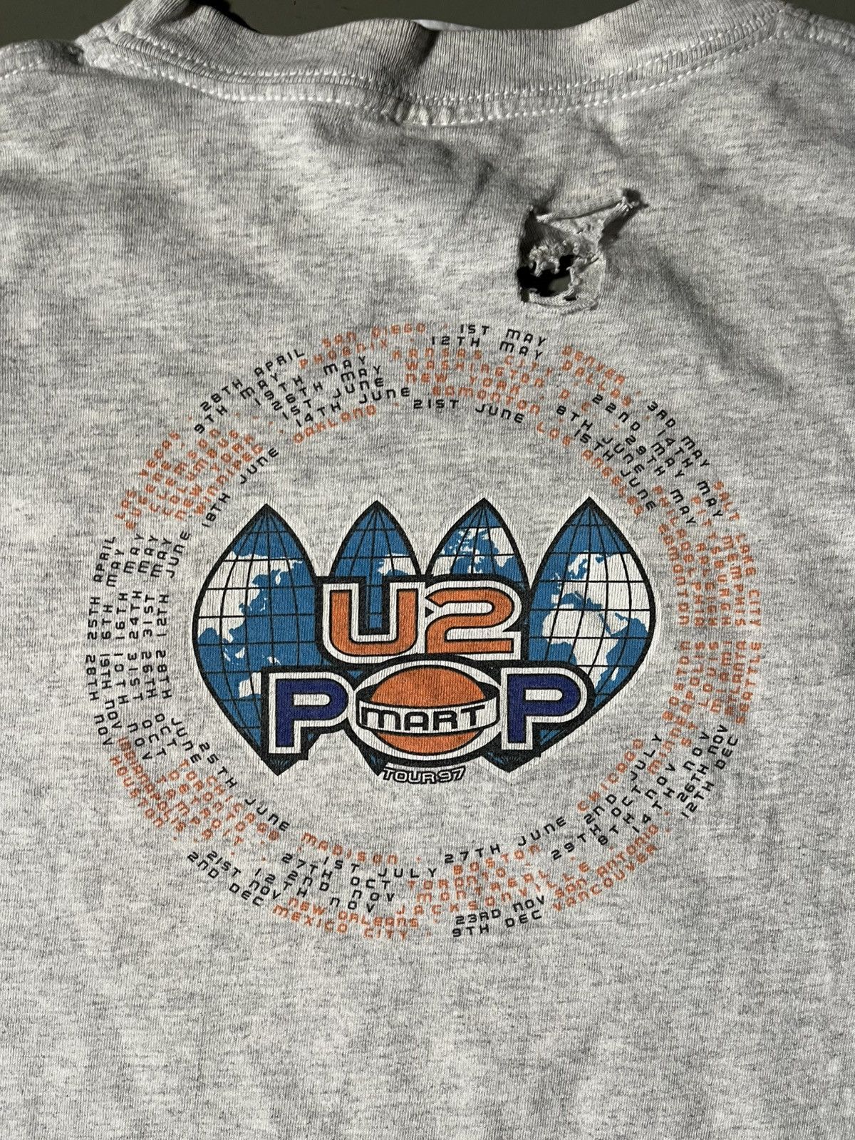 Other 1997 U2 Pop PopMart Tour t-shirt Size US XL / EU 56 / 4 - 5 Thumbnail