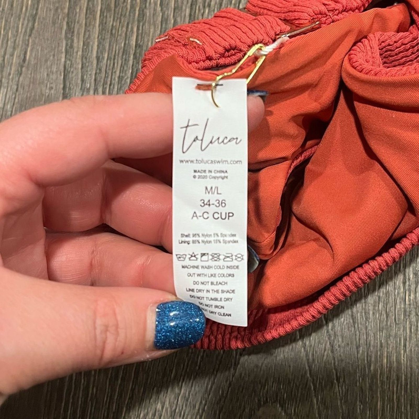 Vintage Toluca NWT Clara Scoop Bikini Top Spice Size XS/Small Size ONE SIZE - 6 Thumbnail