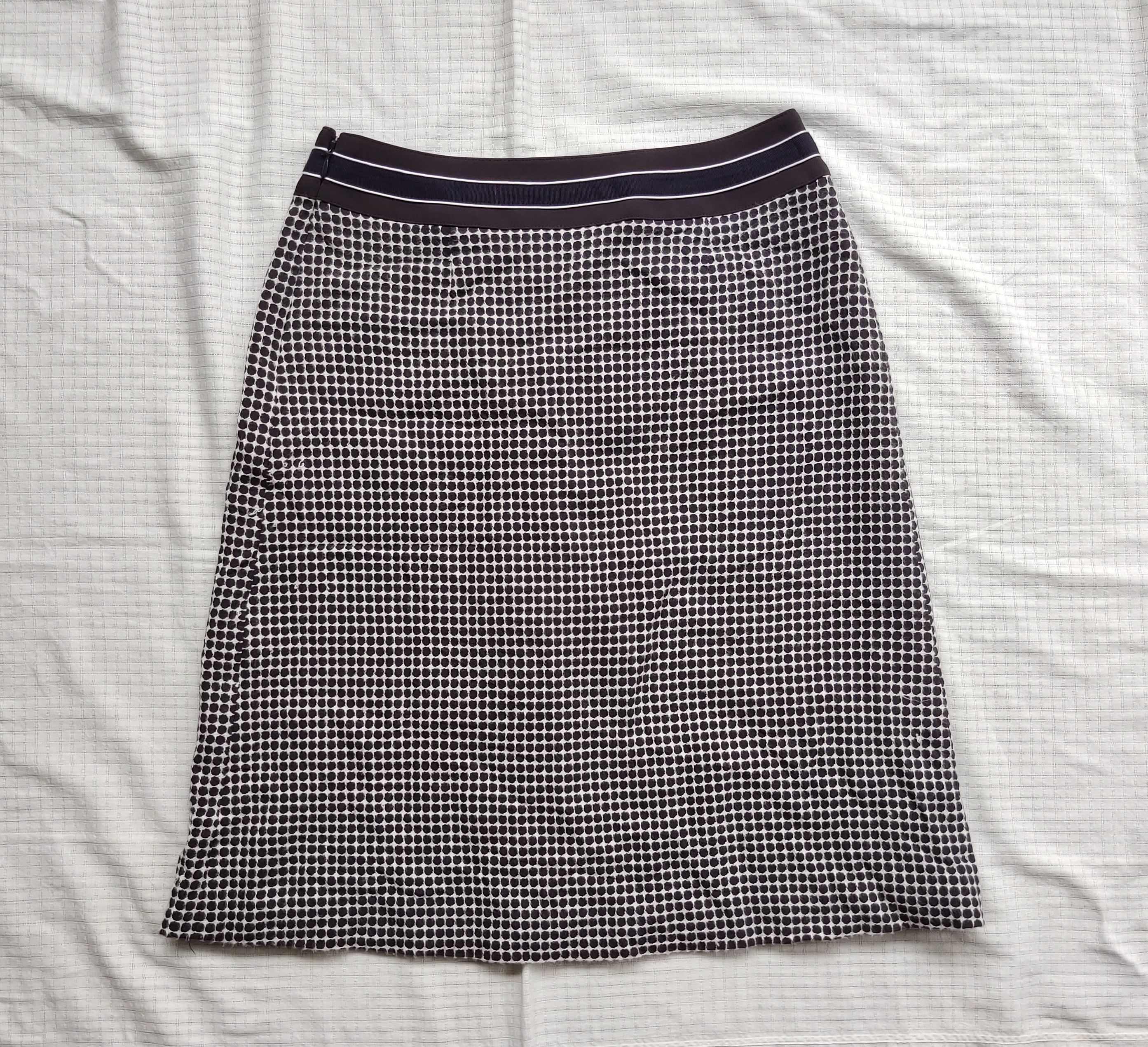 Courreges (SK74) Courreges Navy White Dot A-line Knee Length Skirt 38 Size 27" / US 4 / IT 40 - 10 Thumbnail