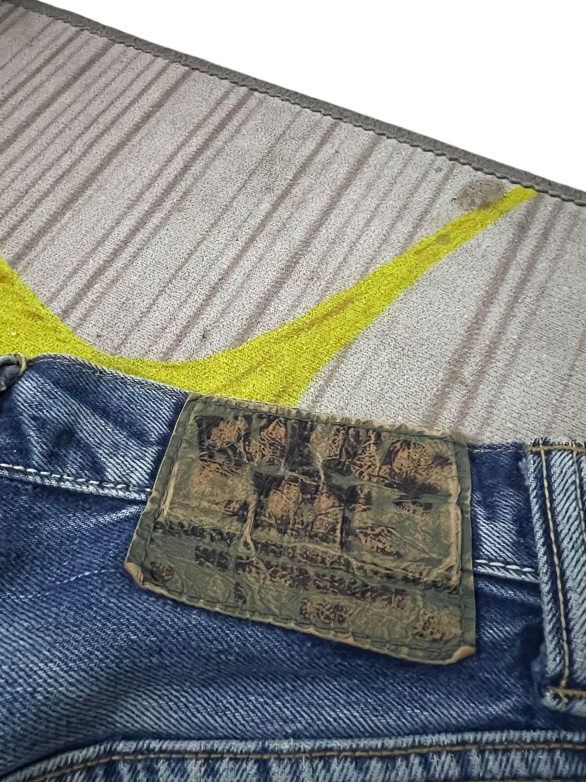 Blue Blue Japan Vintage Blue Blue Japan Patchwork Selvedge Jean Size US 29 - 23 Thumbnail