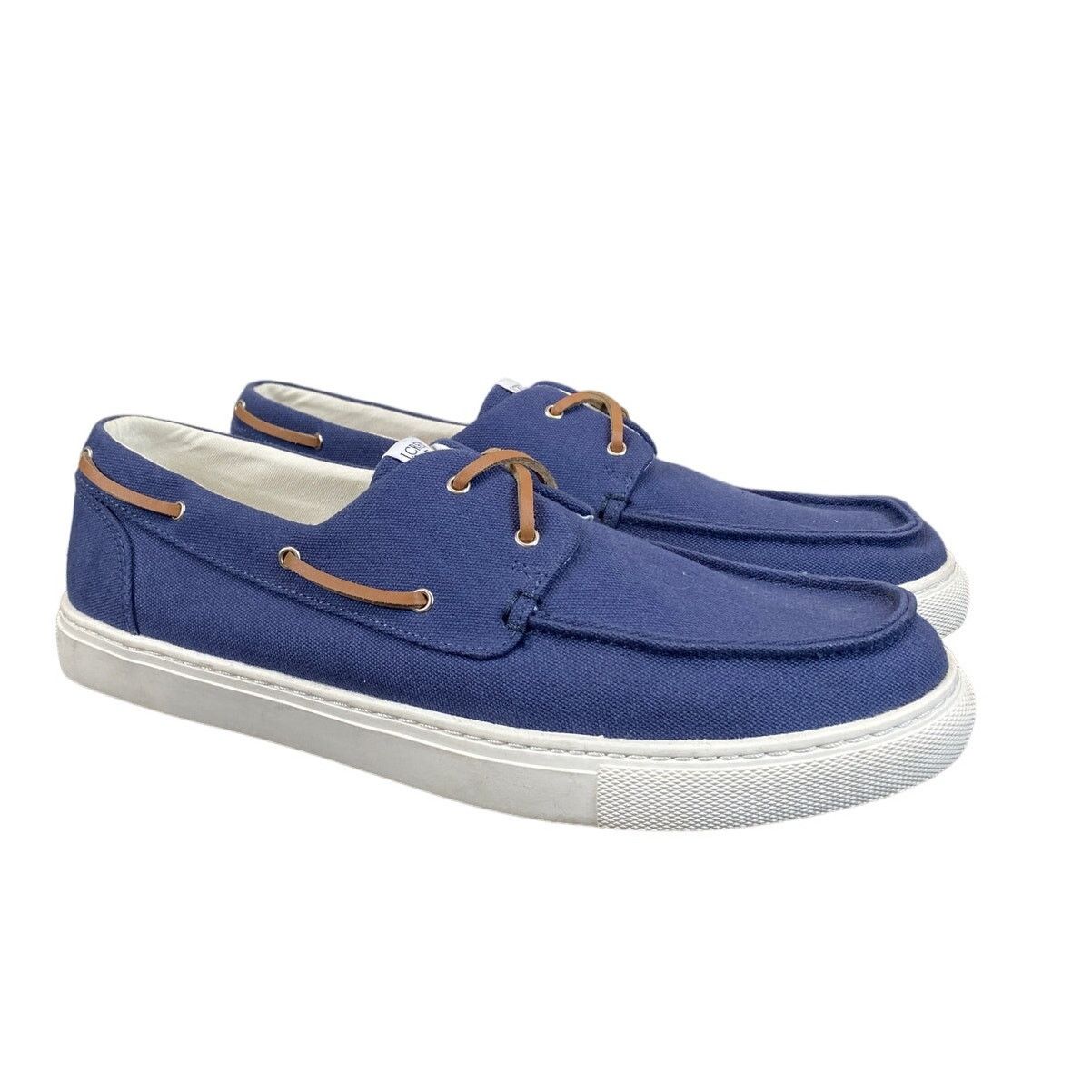 J. Crew Canvas Boat Sneakers Shoes Men's 13 Preppy Casual