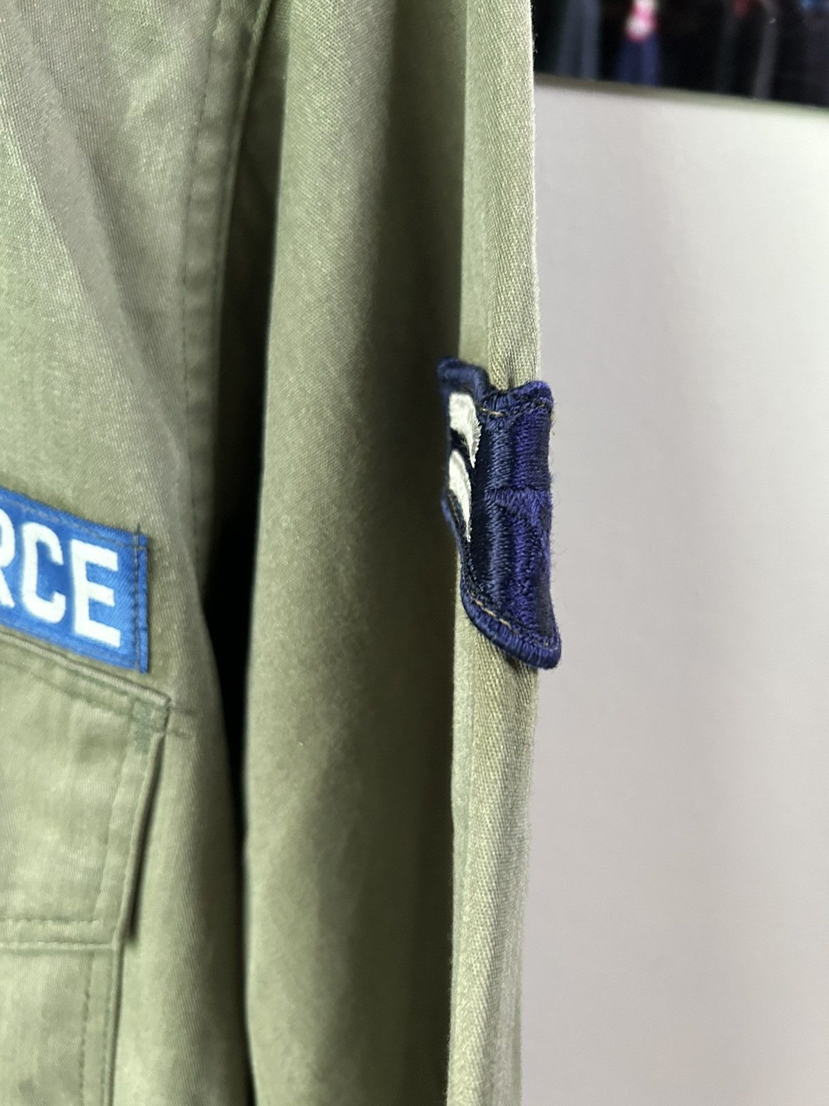 Vintage US Air Force OG-507 Utility Shirt With Airman Rank Size US XL / EU 56 / 4 - 14 Thumbnail