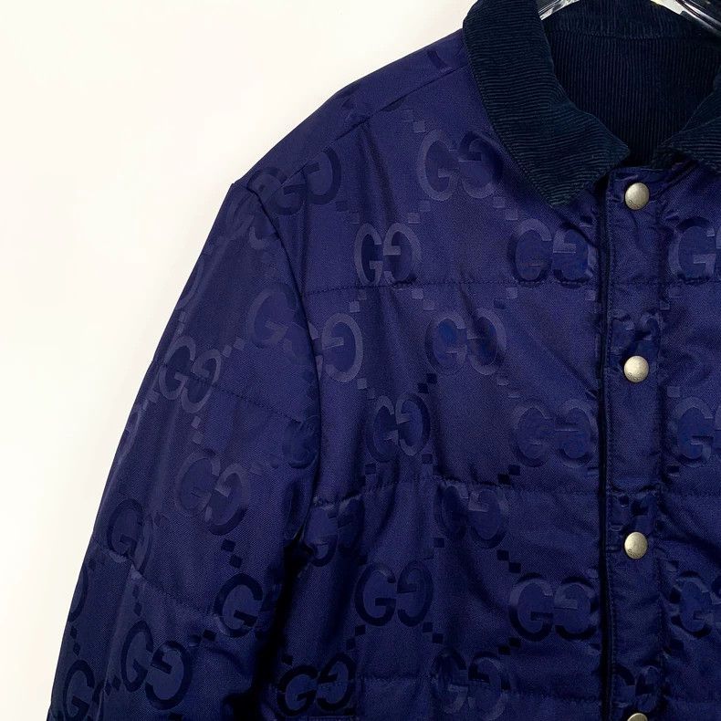 Gucci Gucci Dark blue logo letter full print double-sided cotton Size US M / EU 48-50 / 2 - 3 Thumbnail
