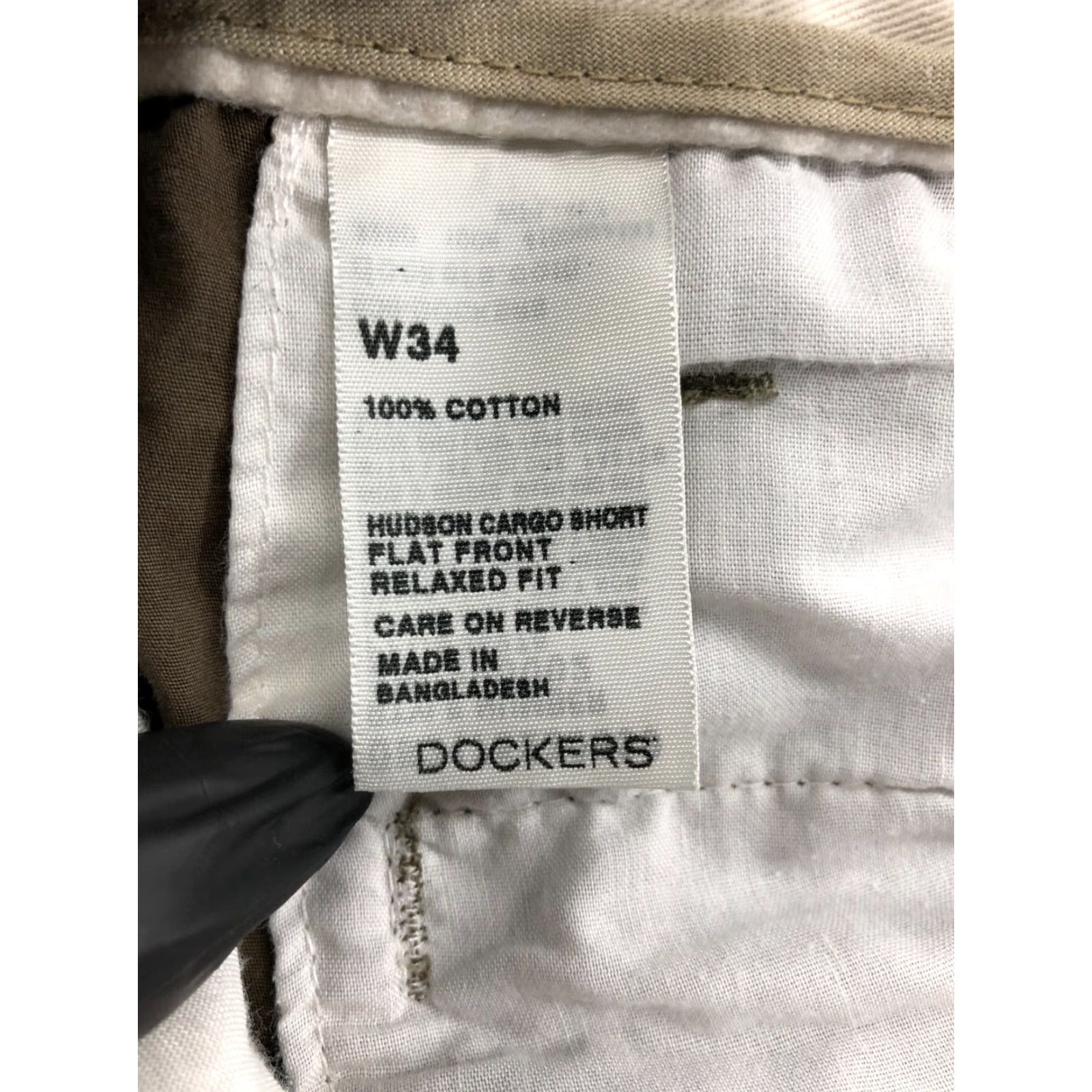 Dockers DOCKERS Relaxed Cargo Shorts Mens Size 34 Mid Rise Beige Medium Wash Canvas 5-Pocket Utility Style Casual Belt Loops Size US 34 / EU 50 - 7 Thumbnail