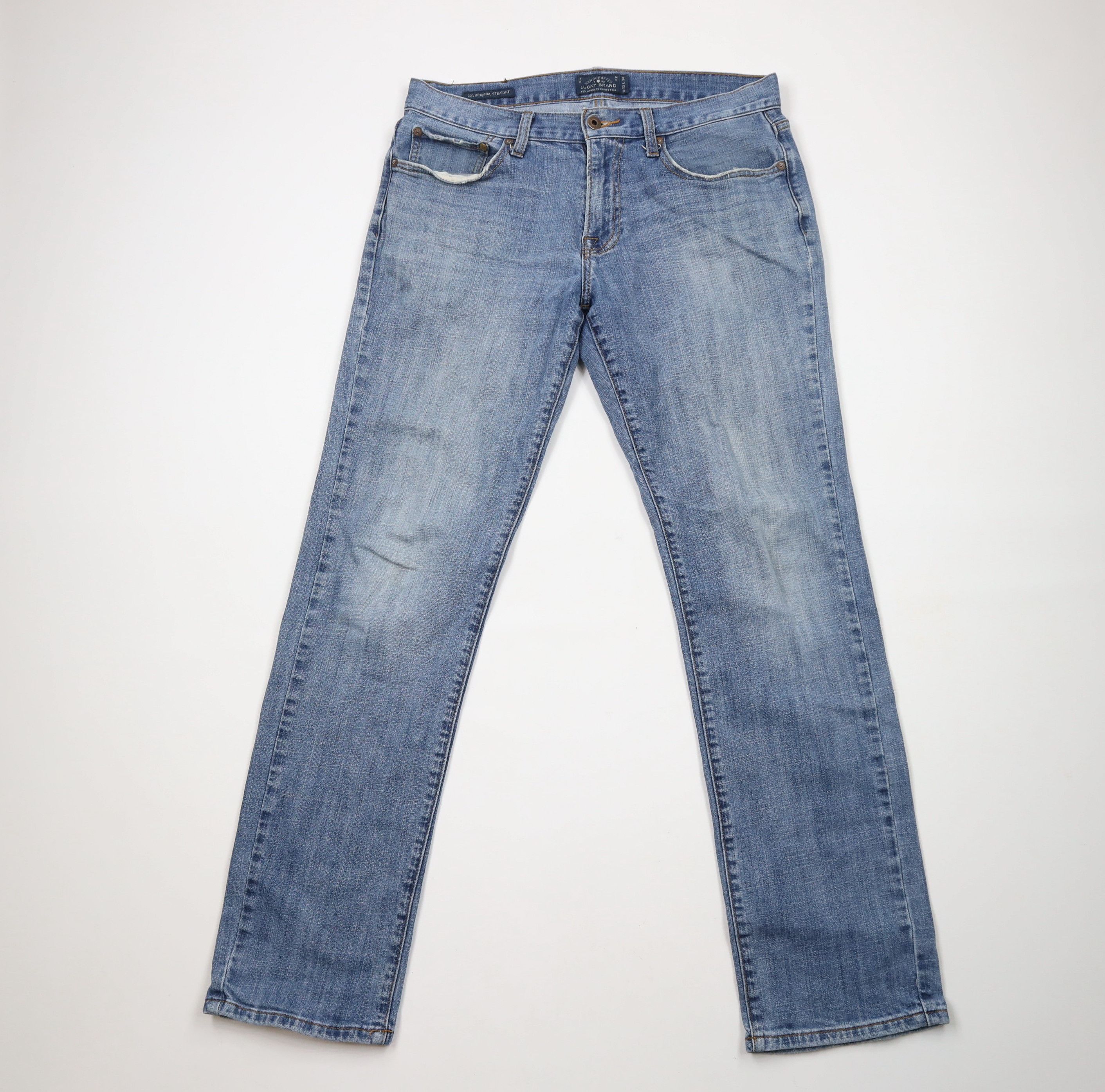 Lucky Brand × Vintage Vintage Lucky Brand 221 Original Straight Jeans Blue Size US 32 / EU 48 - 1 Thumbnail