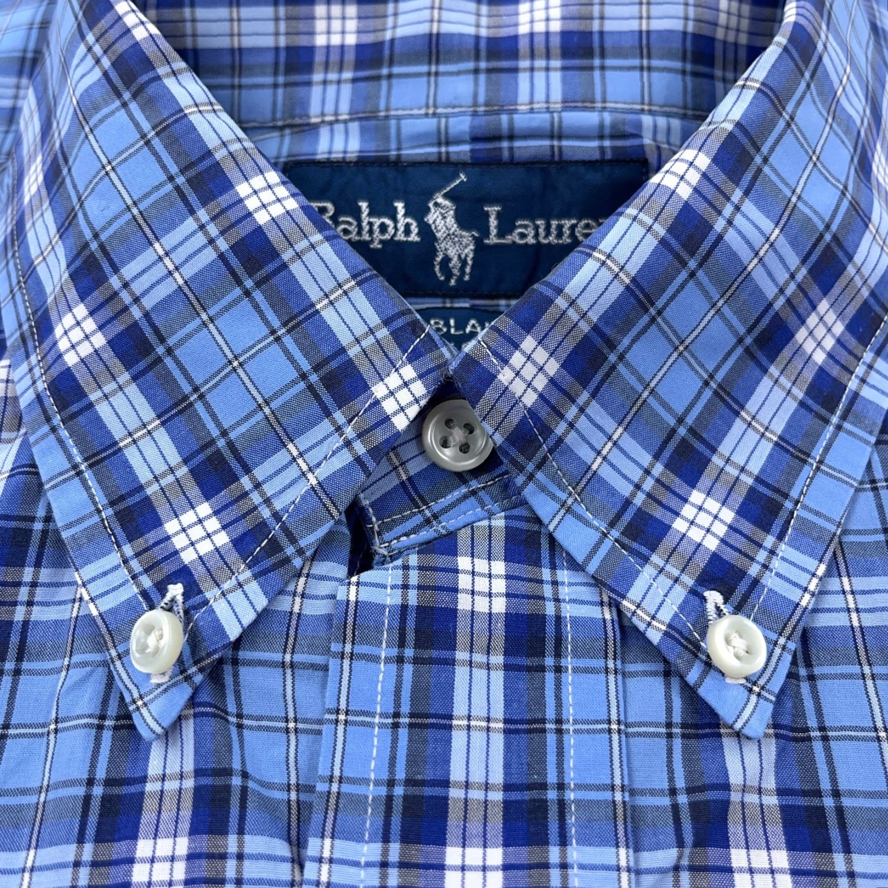 Ralph Lauren Ralph Lauren Shirt Men Medium Blue White Button Up Tartan Plaid Blake Camp A94 Size US M / EU 48-50 / 2 - 6 Thumbnail