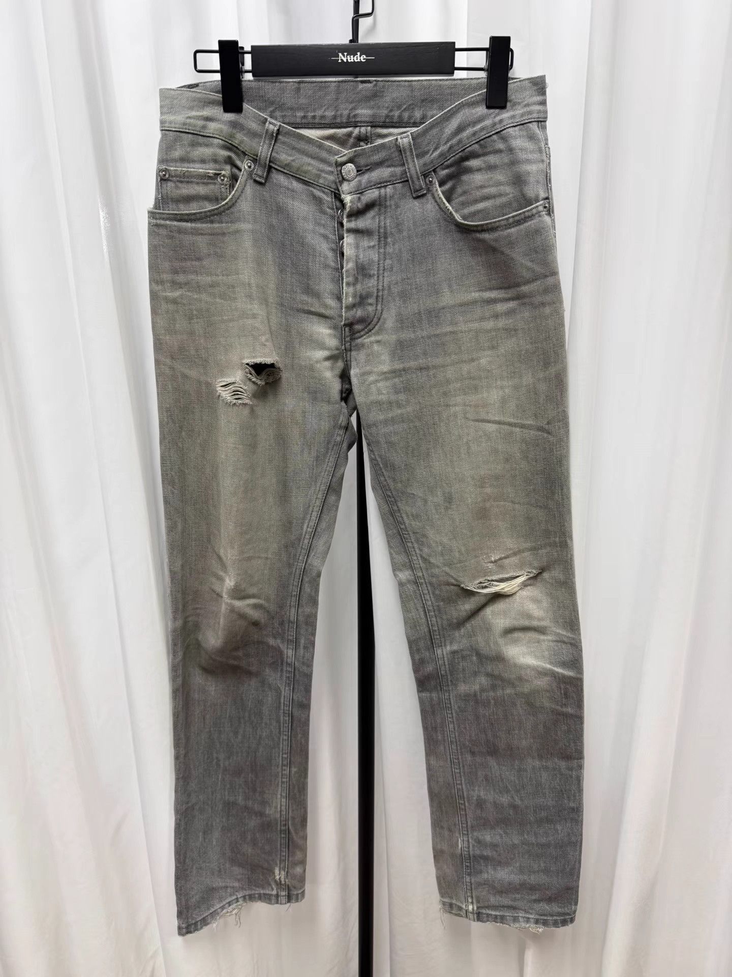 Helmut Lang Helmut Lang Distressed Washed Denim Jeans K20 Size US 32 / EU 48 - 1 Thumbnail
