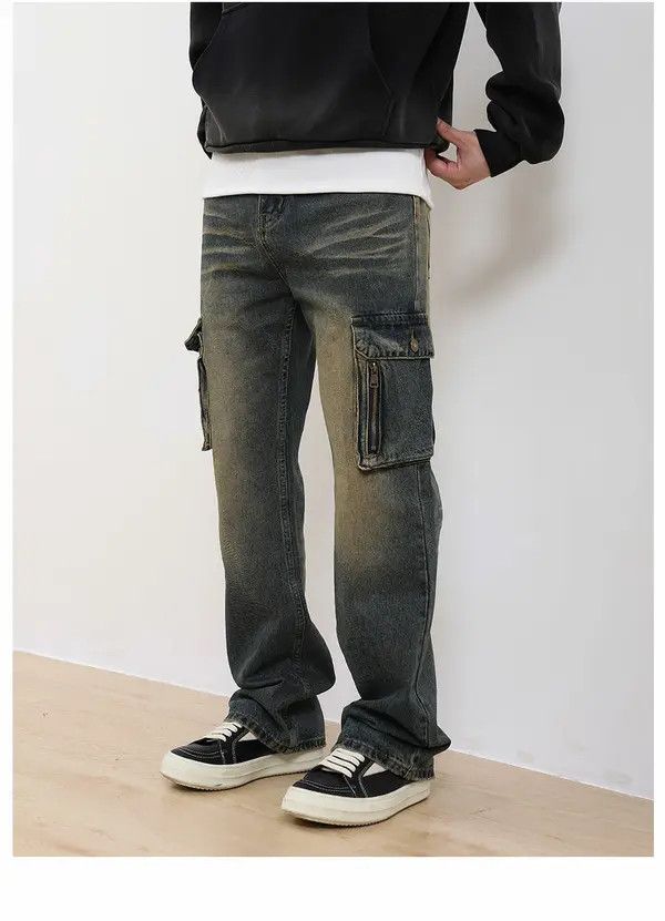 VIBE y2k washed faded grunge utility cargo pants Size US 32 / EU 48 - 5 Thumbnail