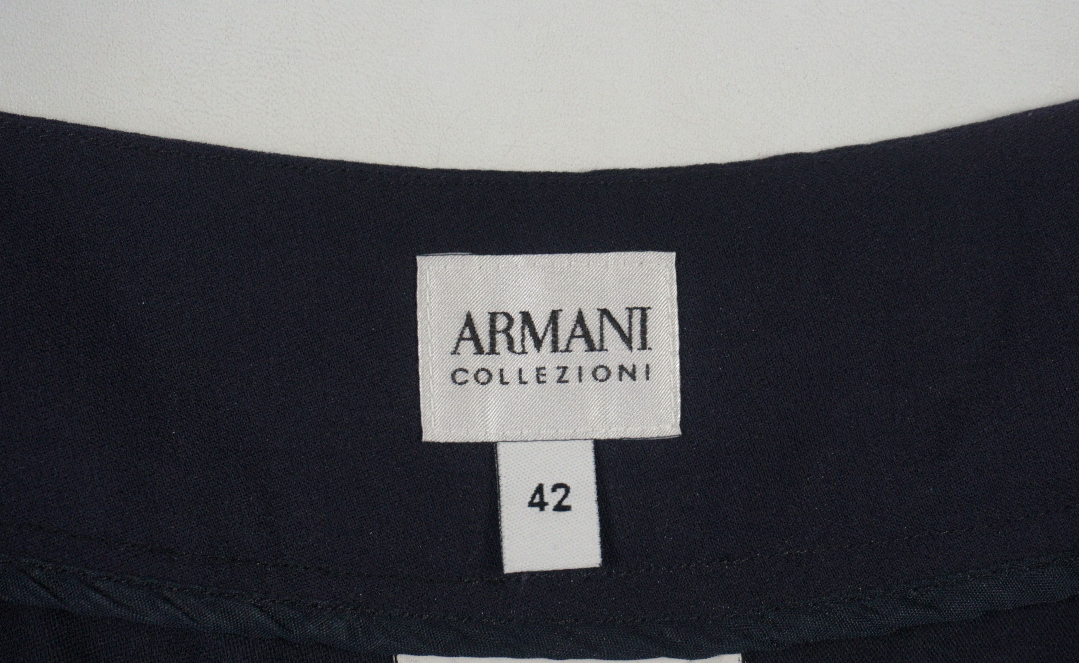 Armani Collezioni Armani Collezioni Lana Vergine Wide Leg High Waisted Pants Size 28" / US 6 / IT 42 - 8 Thumbnail