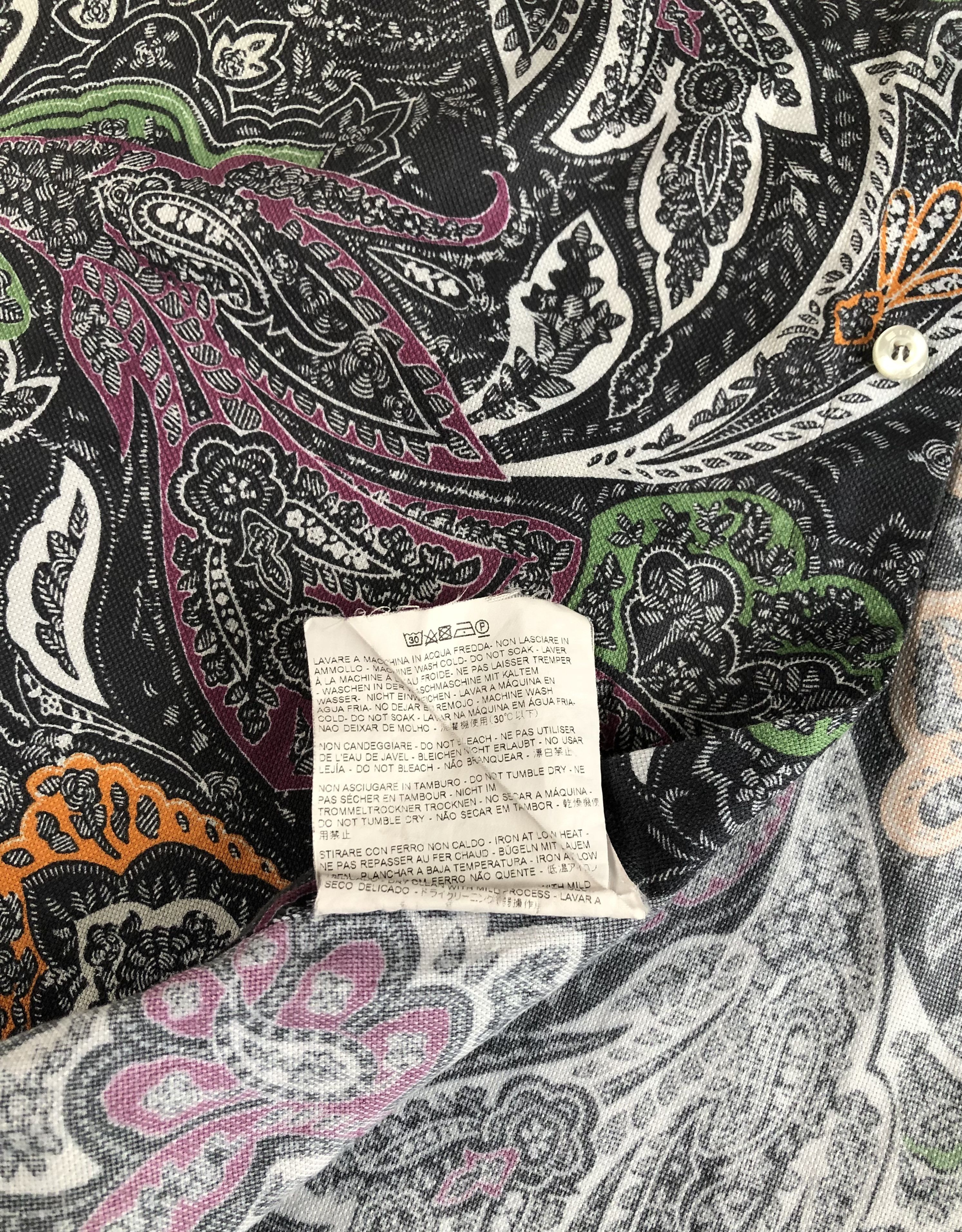 Etro Etro Multicolor Paisley Print Cotton Shirt Size US L / EU 52-54 / 3 - 6 Thumbnail