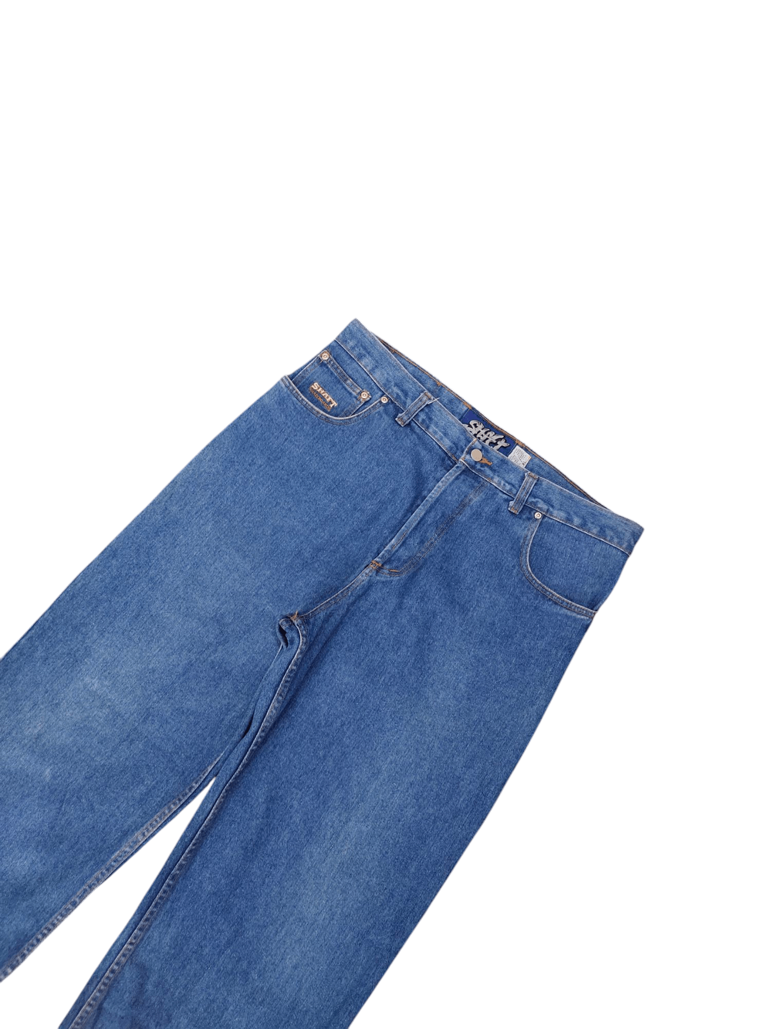 Pelle Pelle Vintage 90s Shaft Skateboards Distress Faded Baggy Jeans Size US 38 / EU 54 - 2 Thumbnail