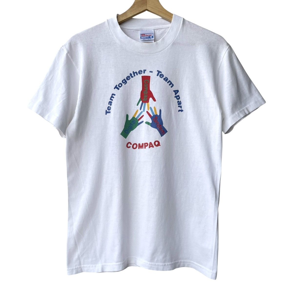 Vintage Compaq X Tandem Computers Vintage 1990s Merging Promo Tee Size US S / EU 44-46 / 1 - 1 Thumbnail