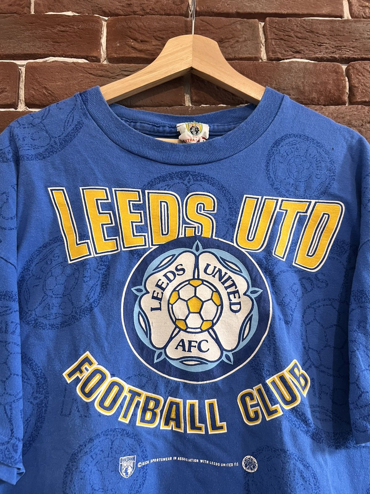 Vintage Very Rare 90s Leeds United Tshirt Vintage Kick Sportswear Size US XL / EU 56 / 4 - 4 Thumbnail
