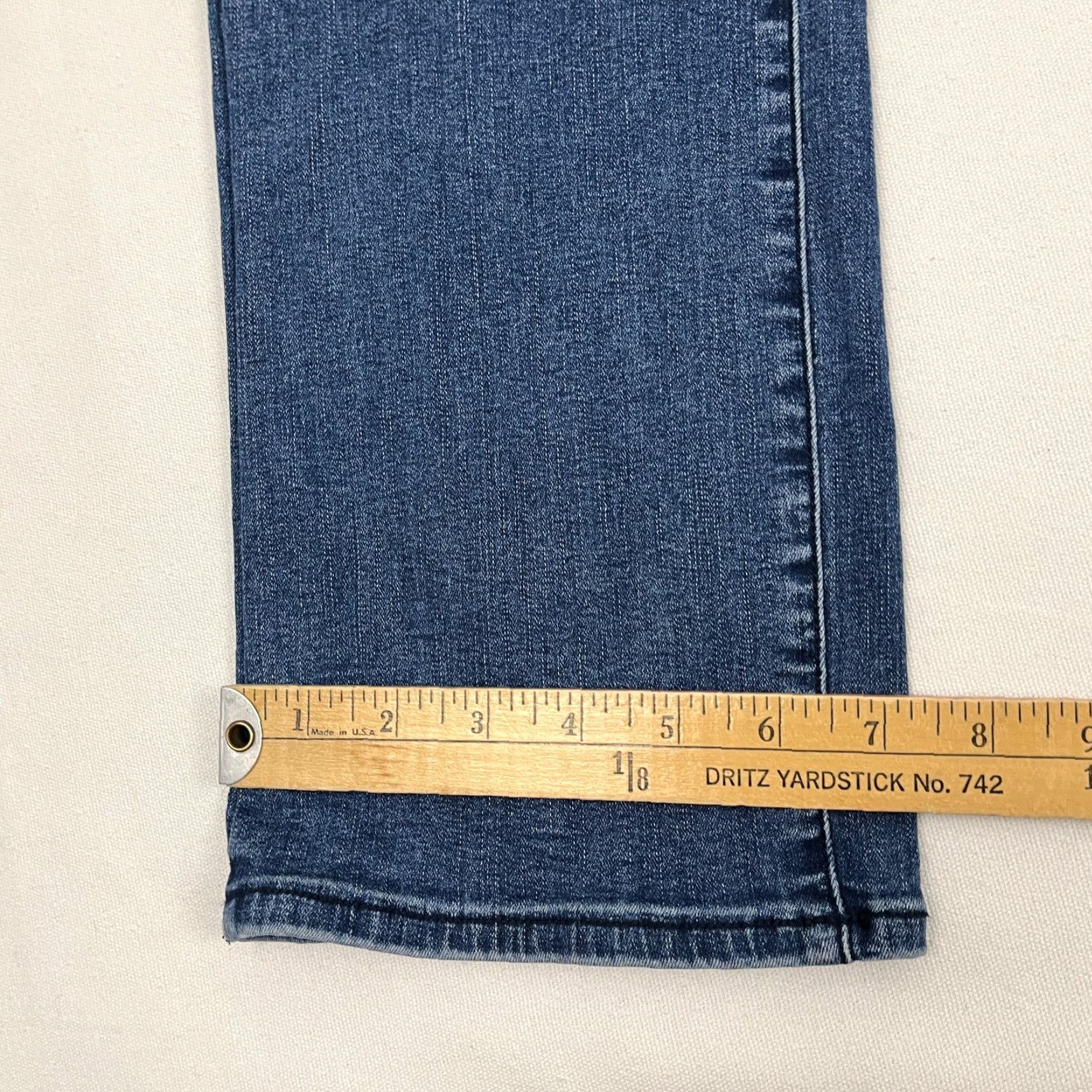 John Varvatos John Varvatos Bowery Jeans Mens 36 x 32 Slim Straight Blue Denim Stretch Zip Fly Size US 36 / EU 52 - 7 Thumbnail