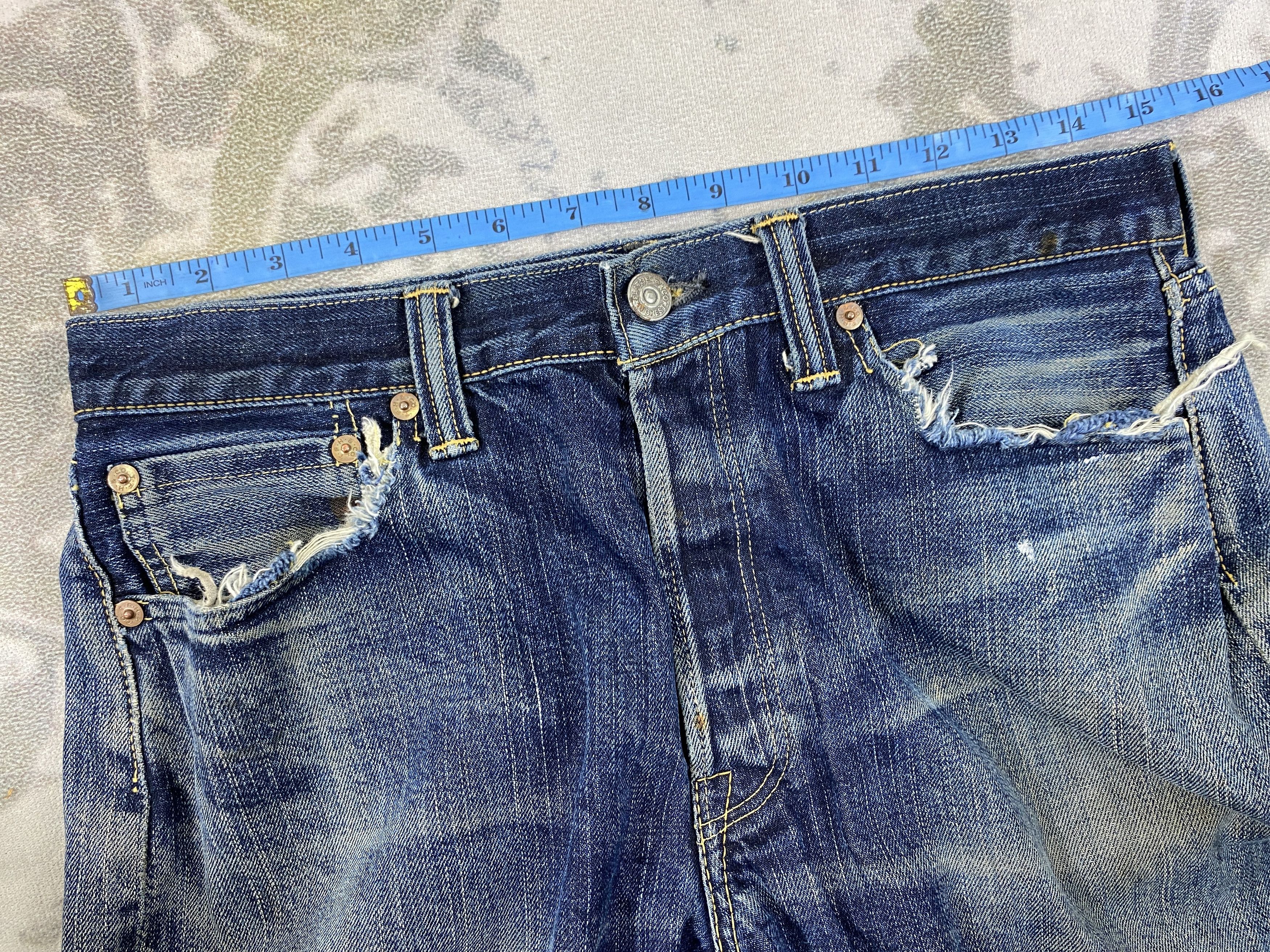 The Flat Head Redline The Flat Head Jeans 29x30 Denim - JN3775 Size US 29 - 6 Thumbnail