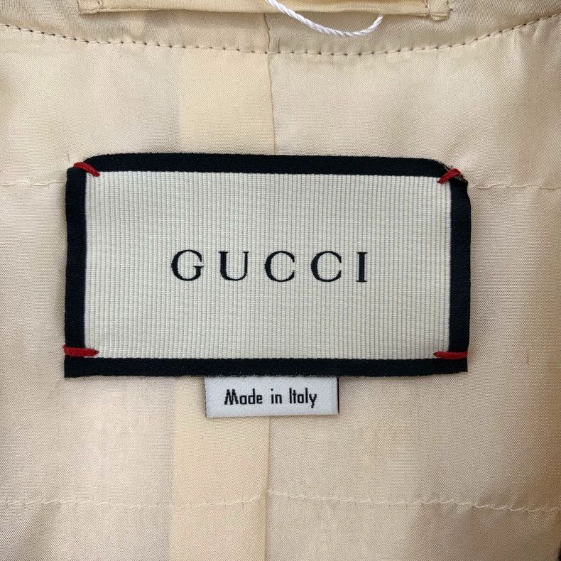 Gucci Gucci Size 38 Beige cotton V-neck single-breasted small fra Size US XXS / EU 40 - 6 Thumbnail