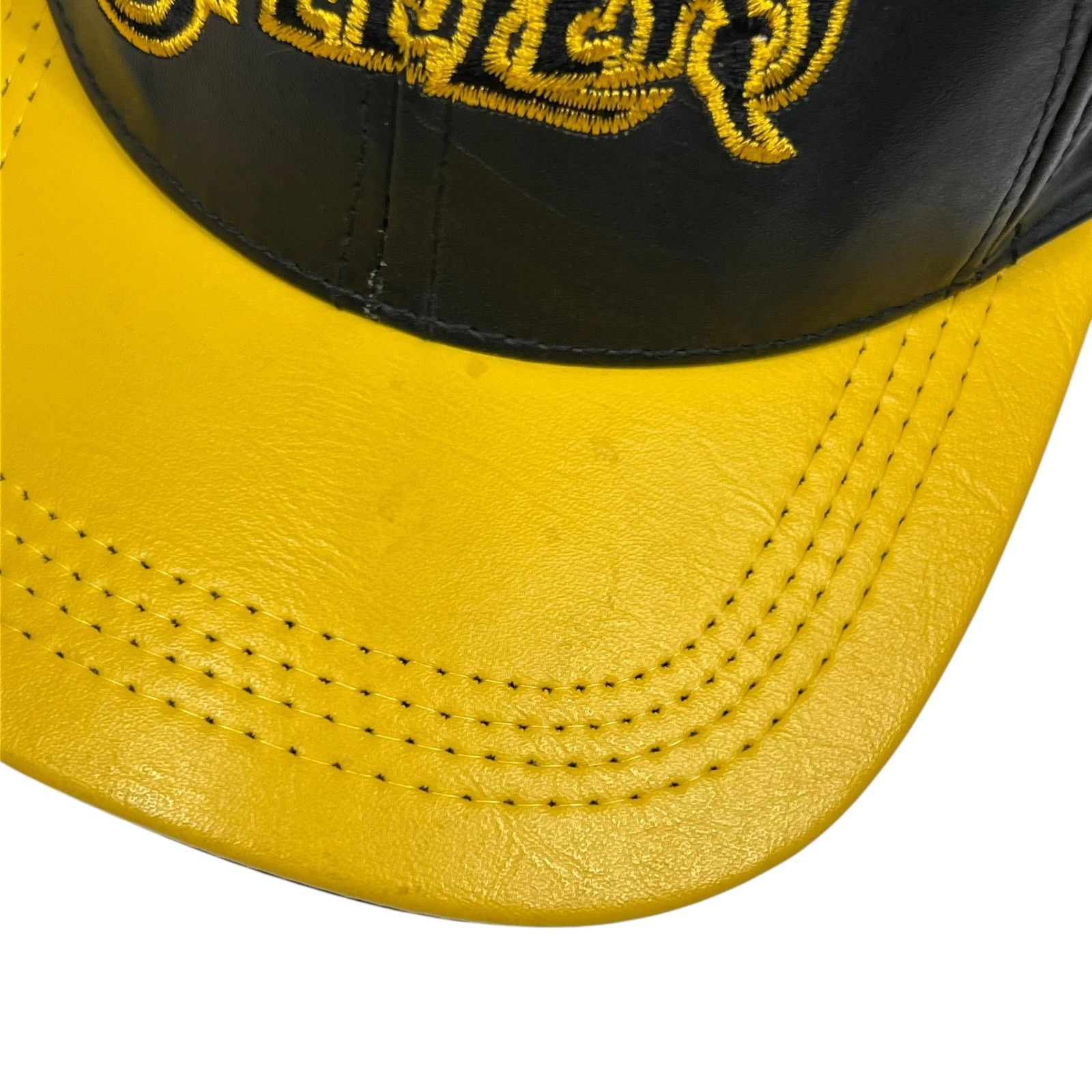 NFL × Vintage Vintage 90s Pittsburgh Steelers NFL branded leather SnapBack Size ONE SIZE - 7 Thumbnail