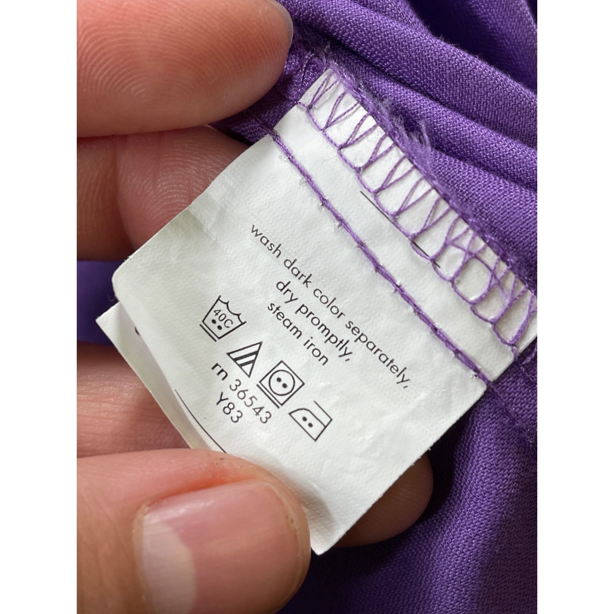 Van Heusen Van Heusen SKU 7587 Mens Purple Long Sleeve Button Down Shir Size US XL / EU 56 / 4 - 10 Thumbnail