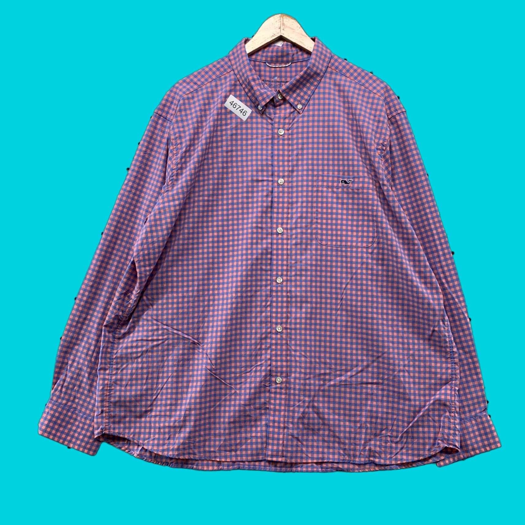 Vineyard Vines Vineyard Vines Performance Button Shirt Mens 2XL Pink Blue On The Go Gingham Shirt 2XL Pink Boys Mens 2XL Pink Blue On The Go Gingham Size US XXL / EU 58 / 5 - 1 Thumbnail