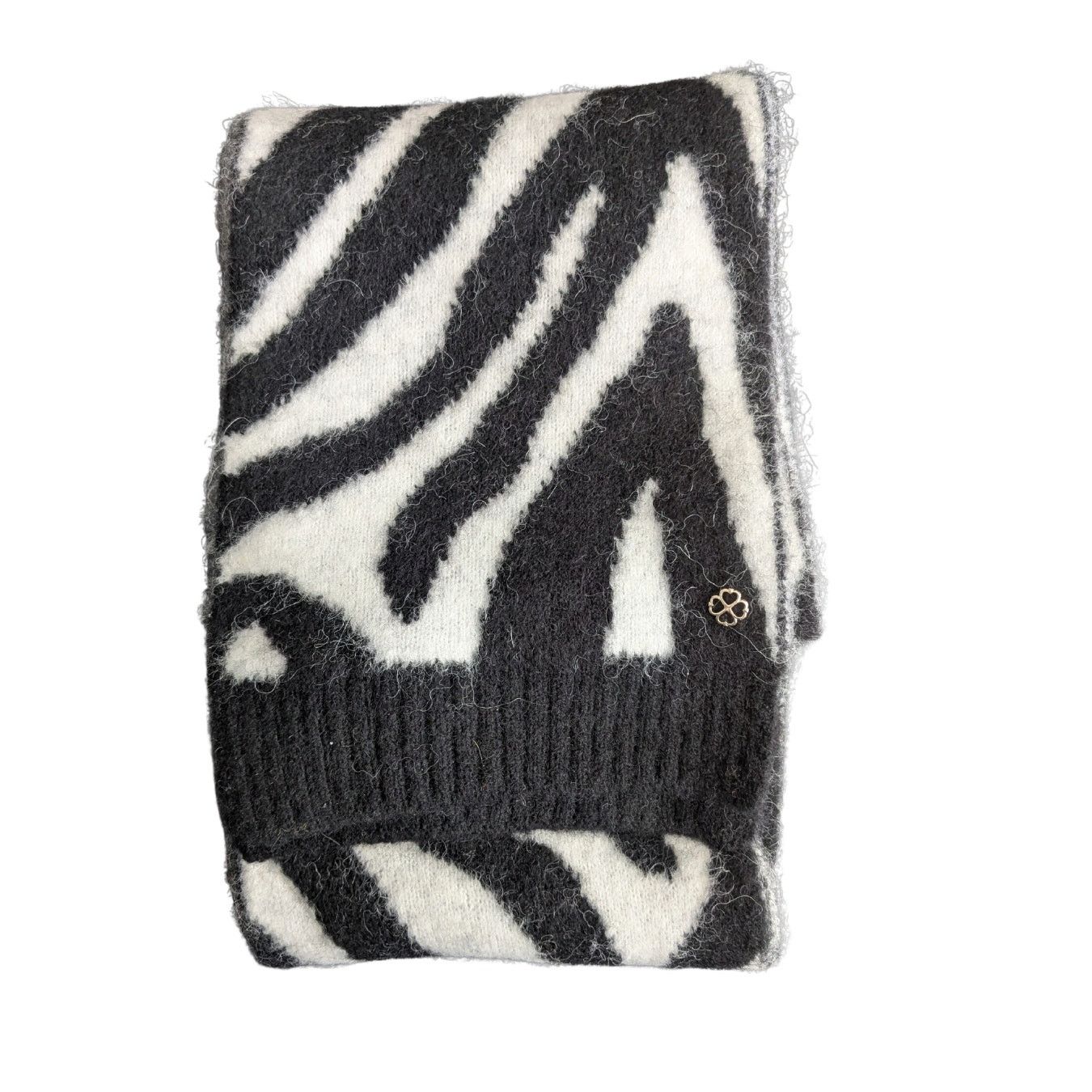 Kate Spade Kate Spade zebra pattern alpaca wool blend scarf black white Size ONE SIZE - 2 Thumbnail
