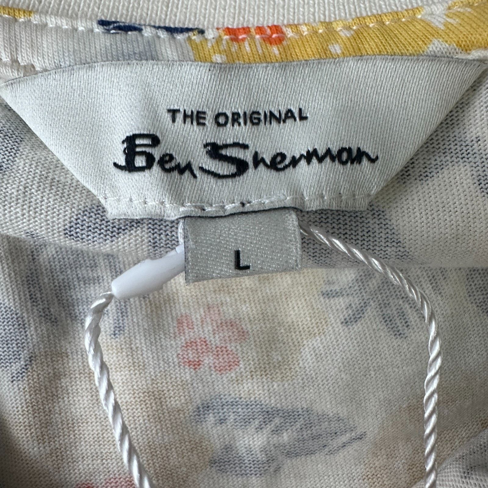 Ben Sherman Ben Sherman Polo Shirt Shirt Men L Ivory Block Cotton New Size US L / EU 52-54 / 3 - 7 Thumbnail