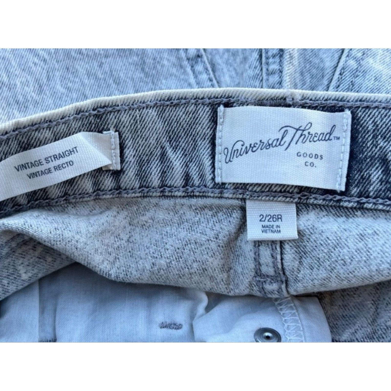 Other Universal Thread - Women's Vintage Straight Pants - Grey - 2 Size 26" / US 2 / IT 38 - 9 Thumbnail