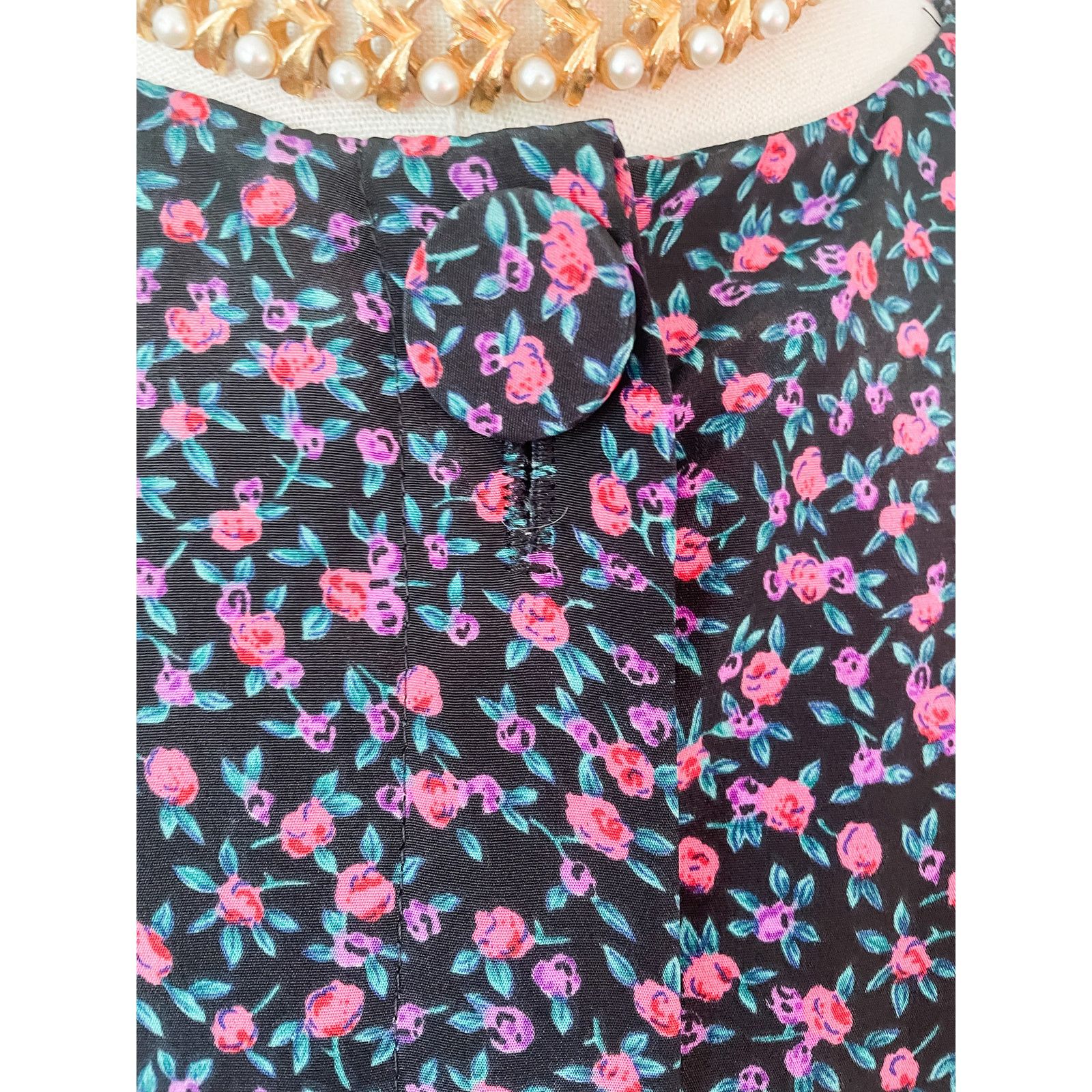 Vintage Vintage ditzy floral peplum secretary dress S-M-L Size M / US 6-8 / IT 42-44 - 3 Thumbnail