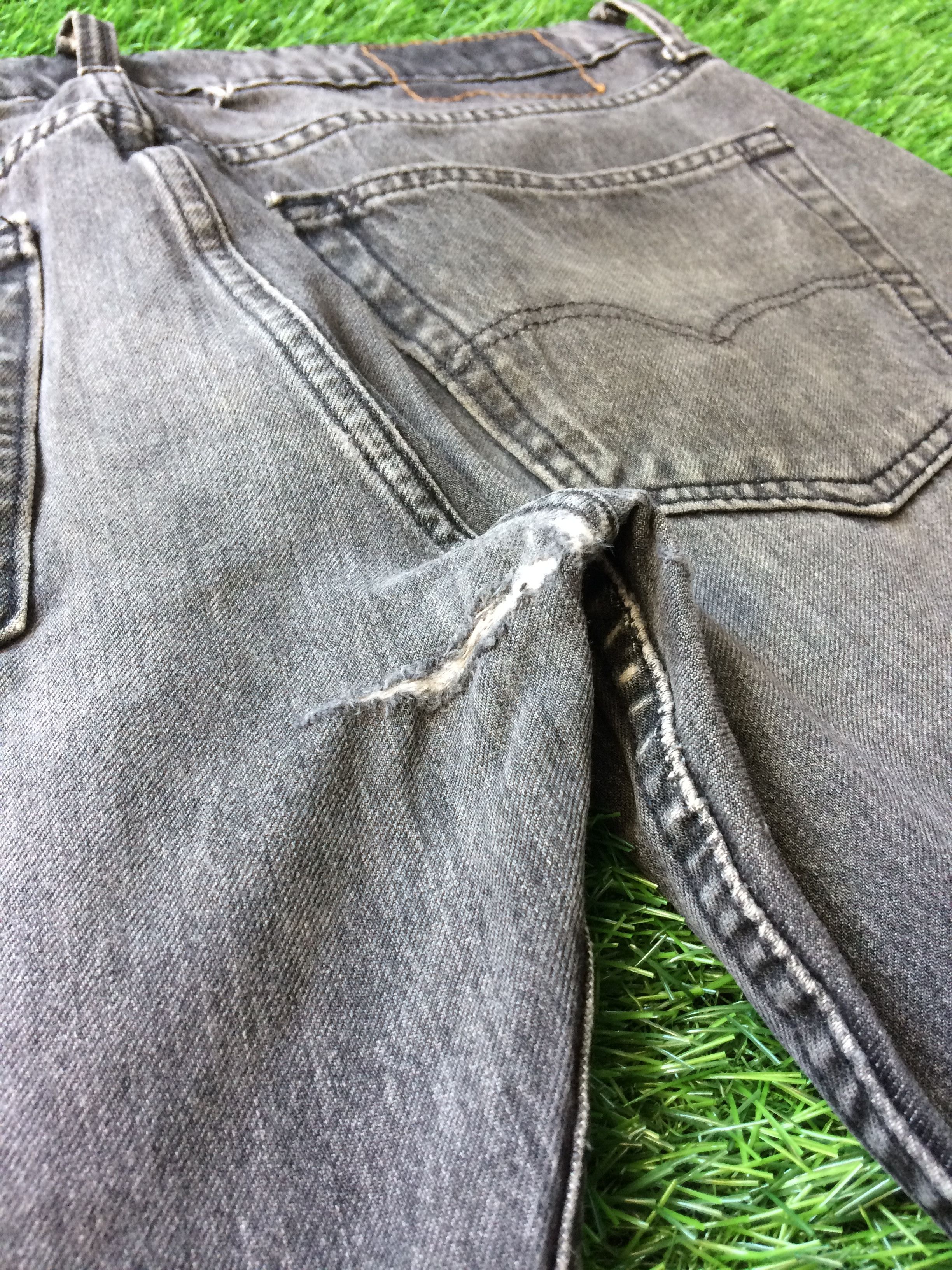 Unsound Rags Distressed Faded Black Slim Jeans D-766 Size US 32 / EU 48 - 5 Thumbnail
