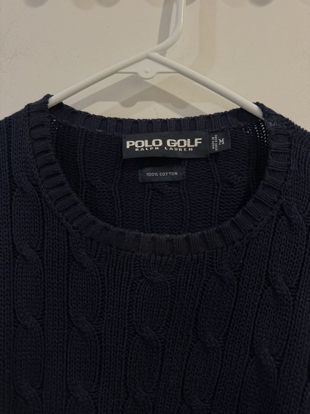 Polo Ralph Lauren Vtg 90s Polo Ralph Lauren Golf Sweater Cable Knit Medium Size US M / EU 48-50 / 2 - 3 Thumbnail