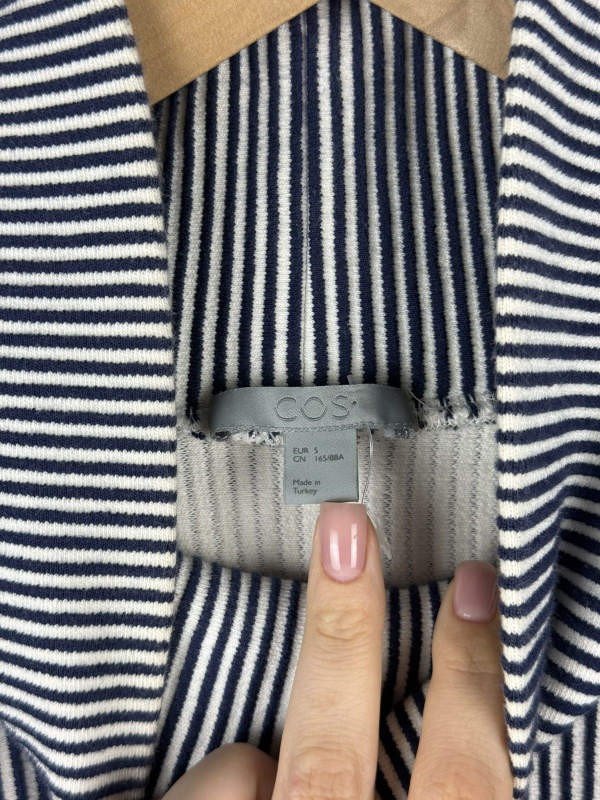 Cos Cos Avant-garde Striped High Neck Cotton Sweater Pullover Size S / US 4 / IT 40 - 10 Thumbnail