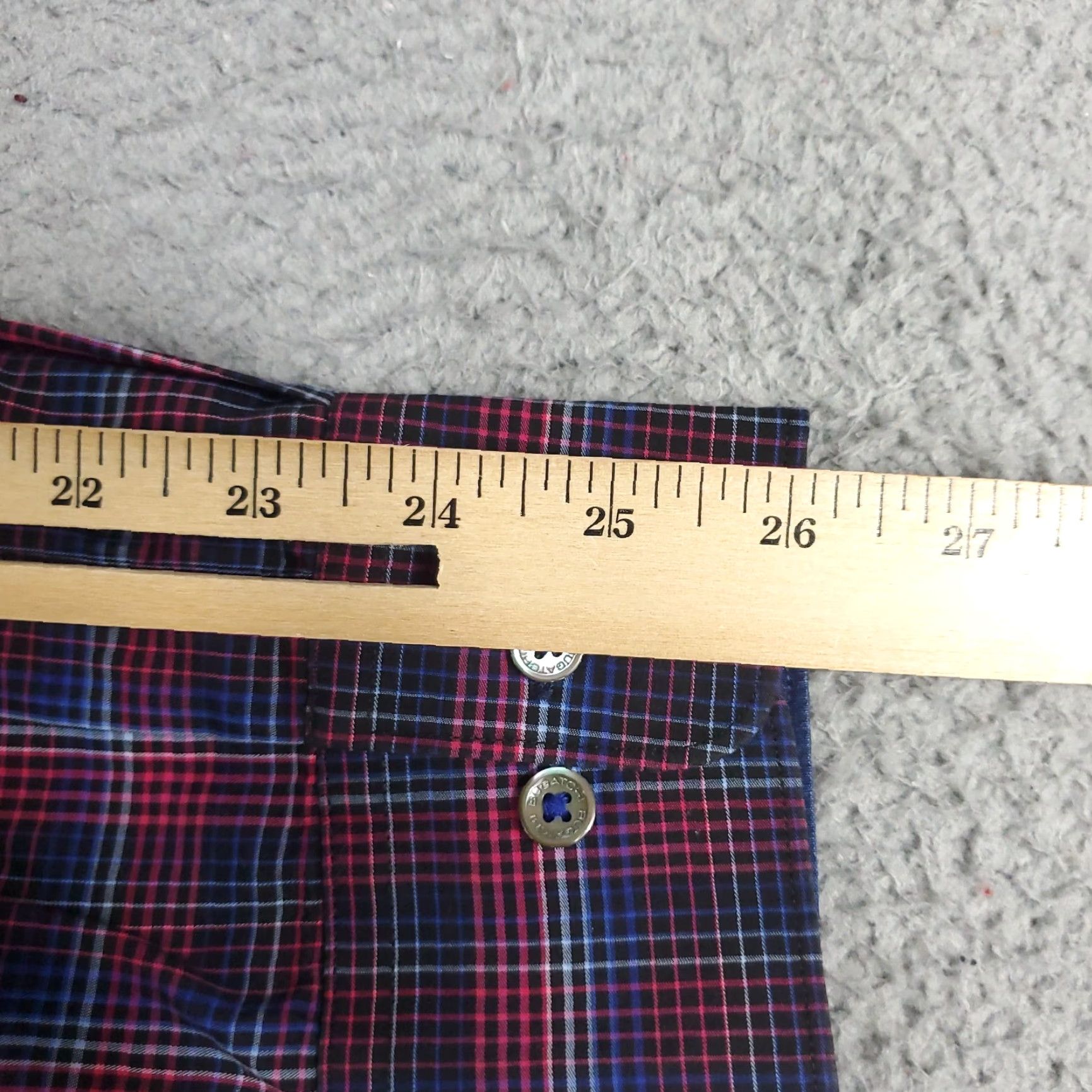BUGATCHI Bugatchi Uomo Plaid Button-Up Shirt Mens XL Multicolor Long Sleeve Regular Fit Size US XL / EU 56 / 4 - 6 Thumbnail