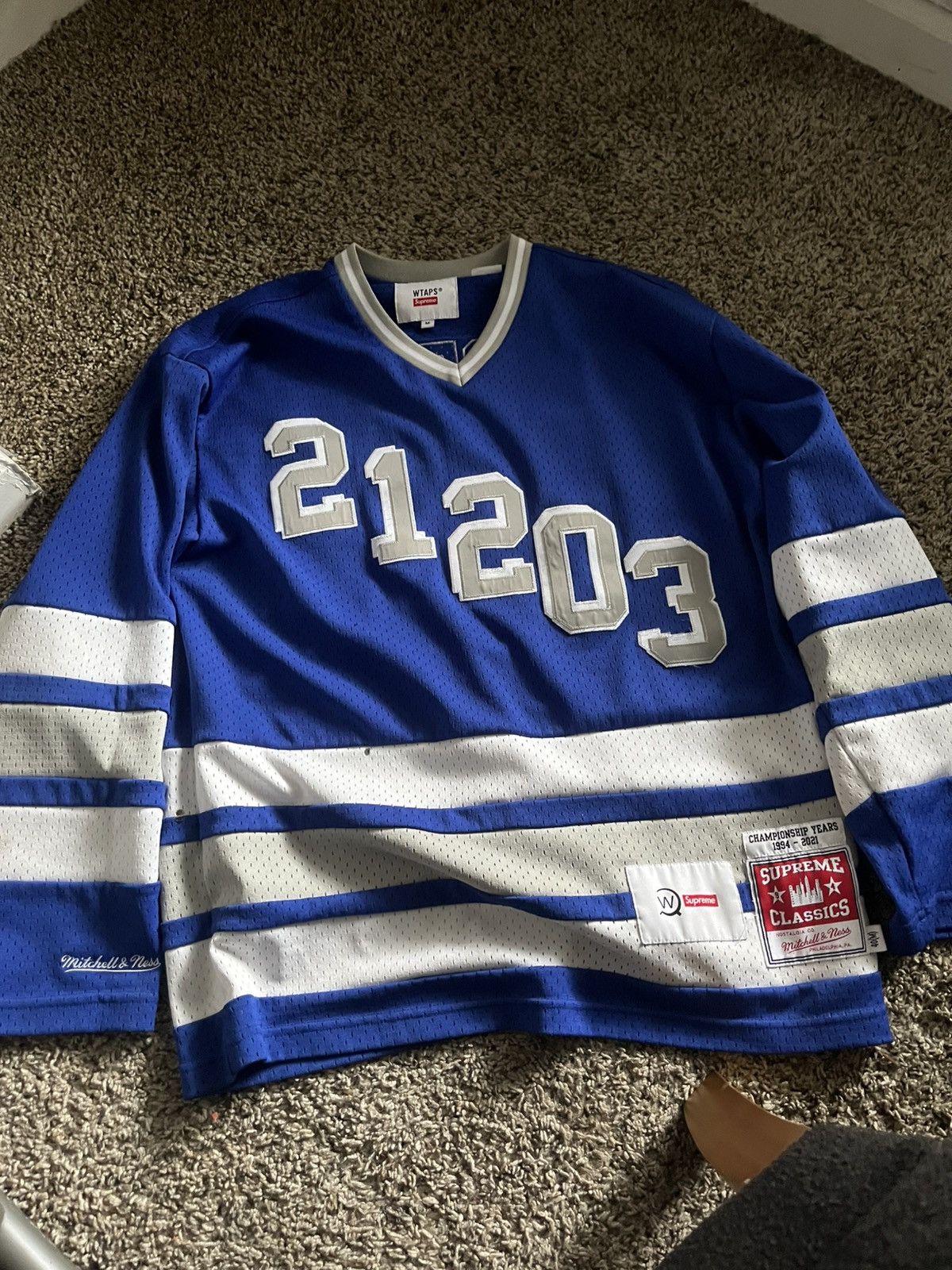 Mitchell & Ness × Supreme Supreme WTAPS Mitchell & Ness Hockey Jersey Size US M / EU 48-50 / 2 - 3 Thumbnail
