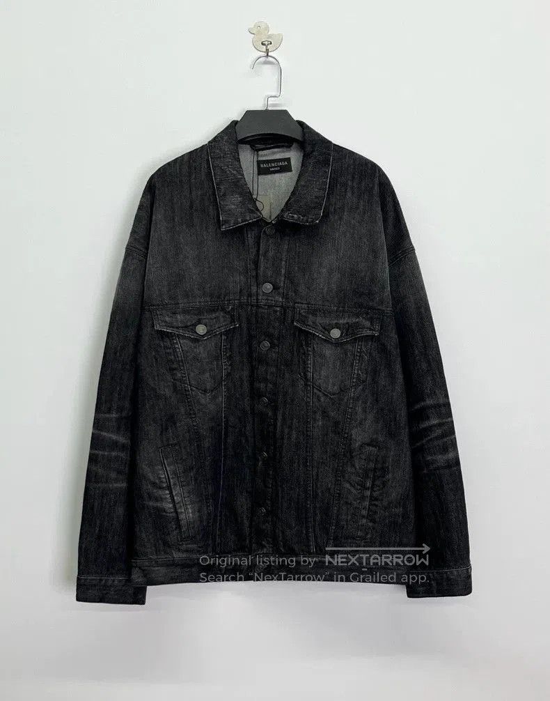 Balenciaga Balenciaga SS24 Denim Jacket with Crystal Logo. Size US M / EU 48-50 / 2 - 2 Thumbnail