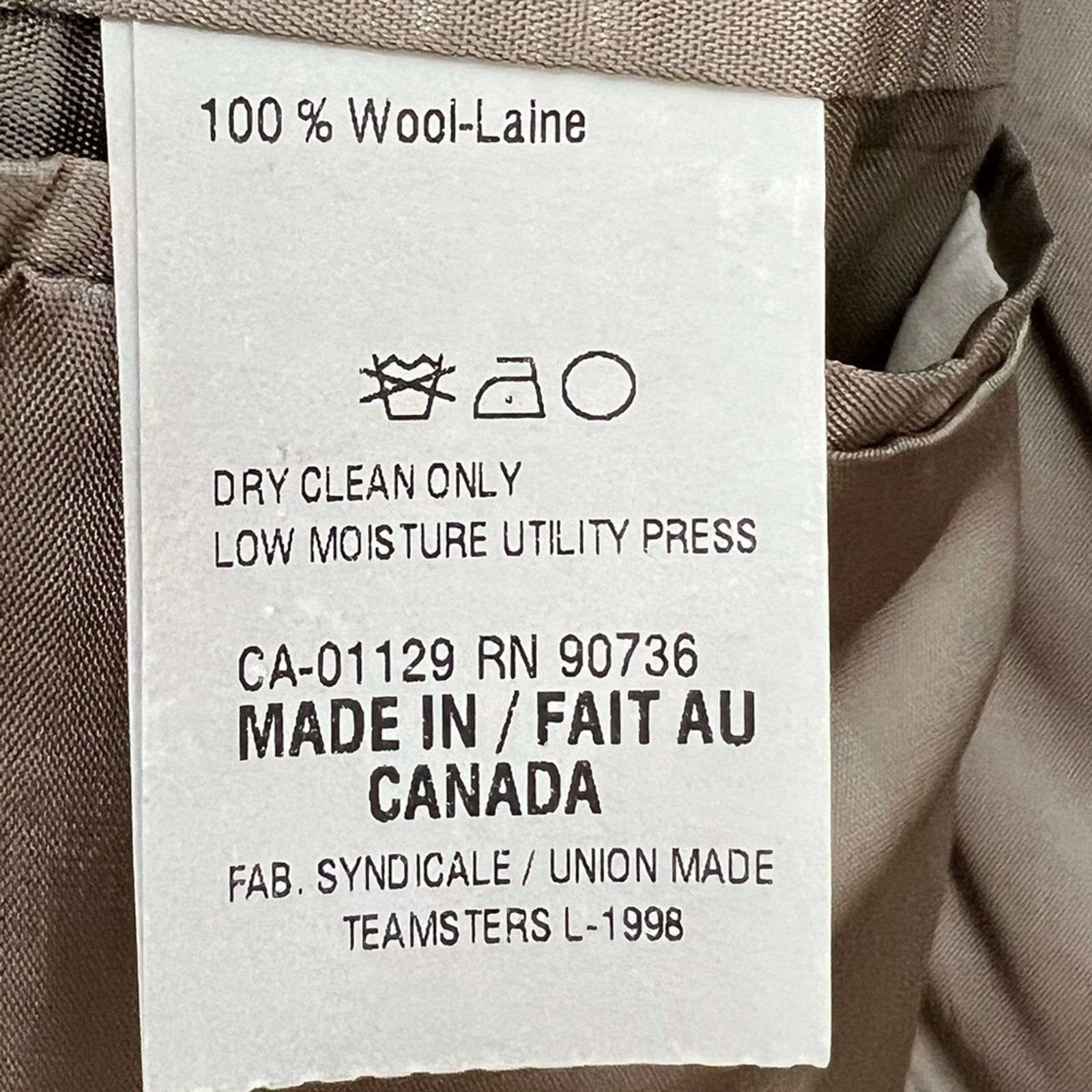 Lauren Ralph Lauren VTG Lauren Ralph Lauren Mens 46L Tan Wool Blazer Union Made Size 46L - 4 Thumbnail