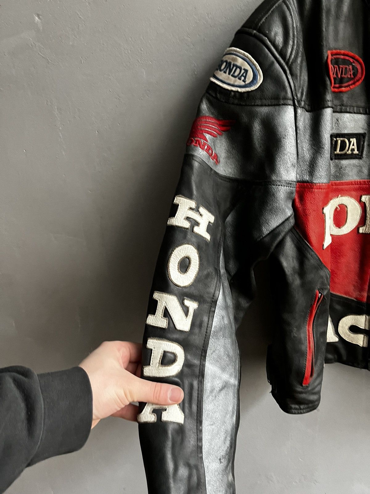 Vintage Honda Racing CBR Leather Jacket RARE ALL BLACK Size US M / EU 48-50 / 2 - 9 Thumbnail