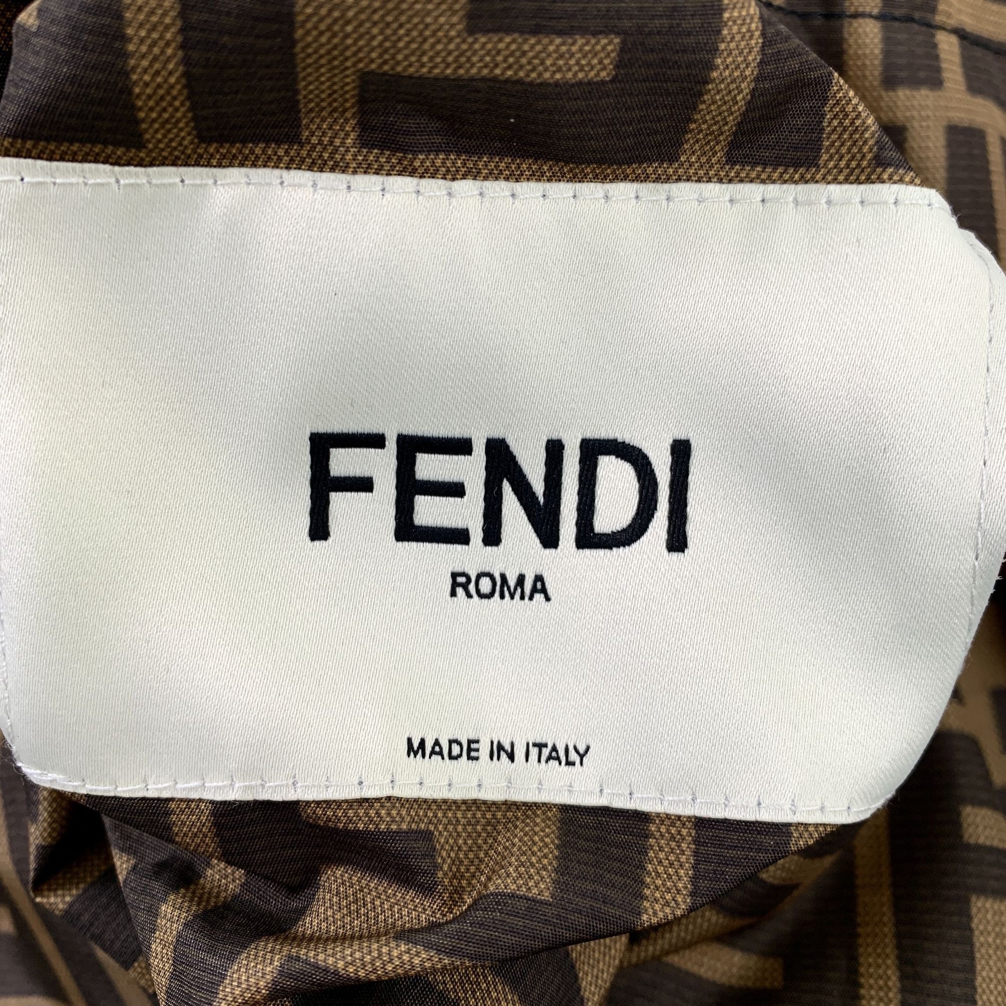 Fendi Fendi Reversible Down Jacket With Monogram Print & Black Fur Size S / US 4 / IT 40 - 2 Thumbnail